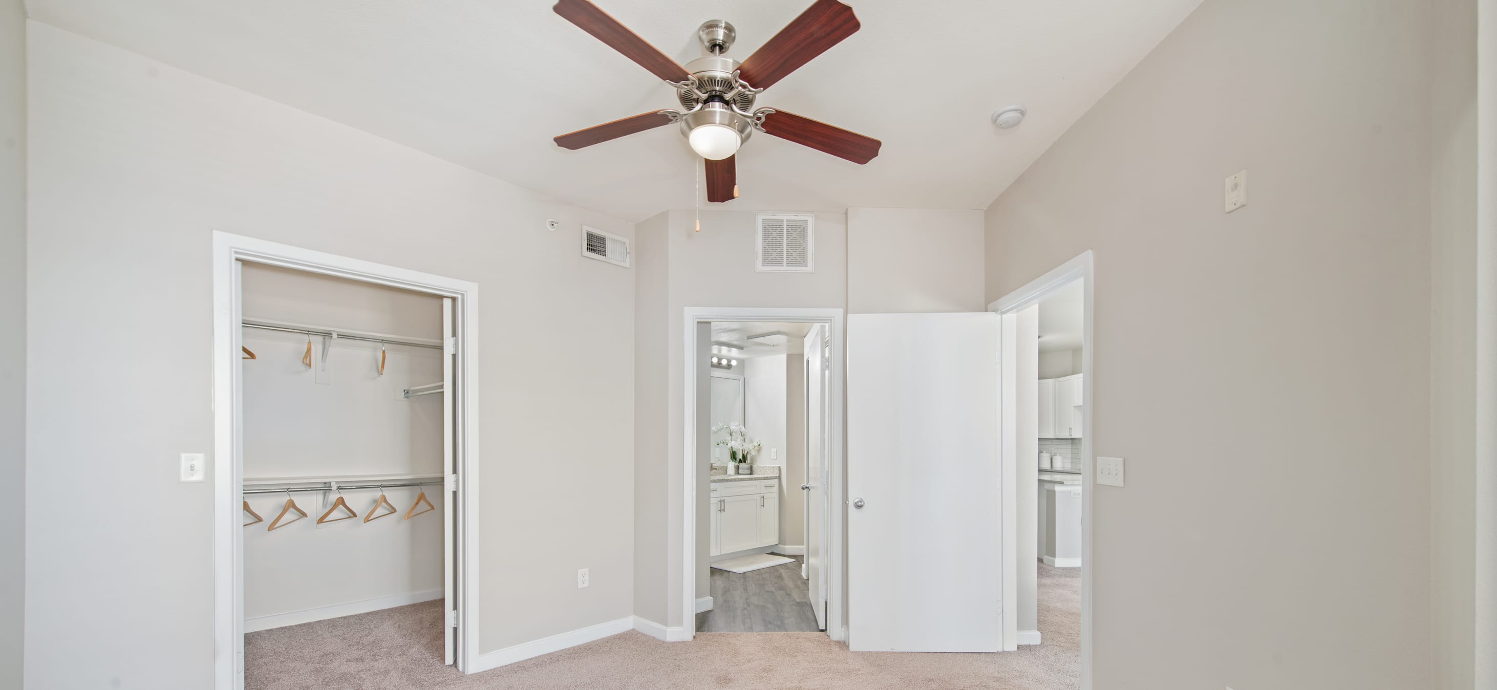 Bedroom at MAA Medical District luxury apartment homes in Dallas, TX
