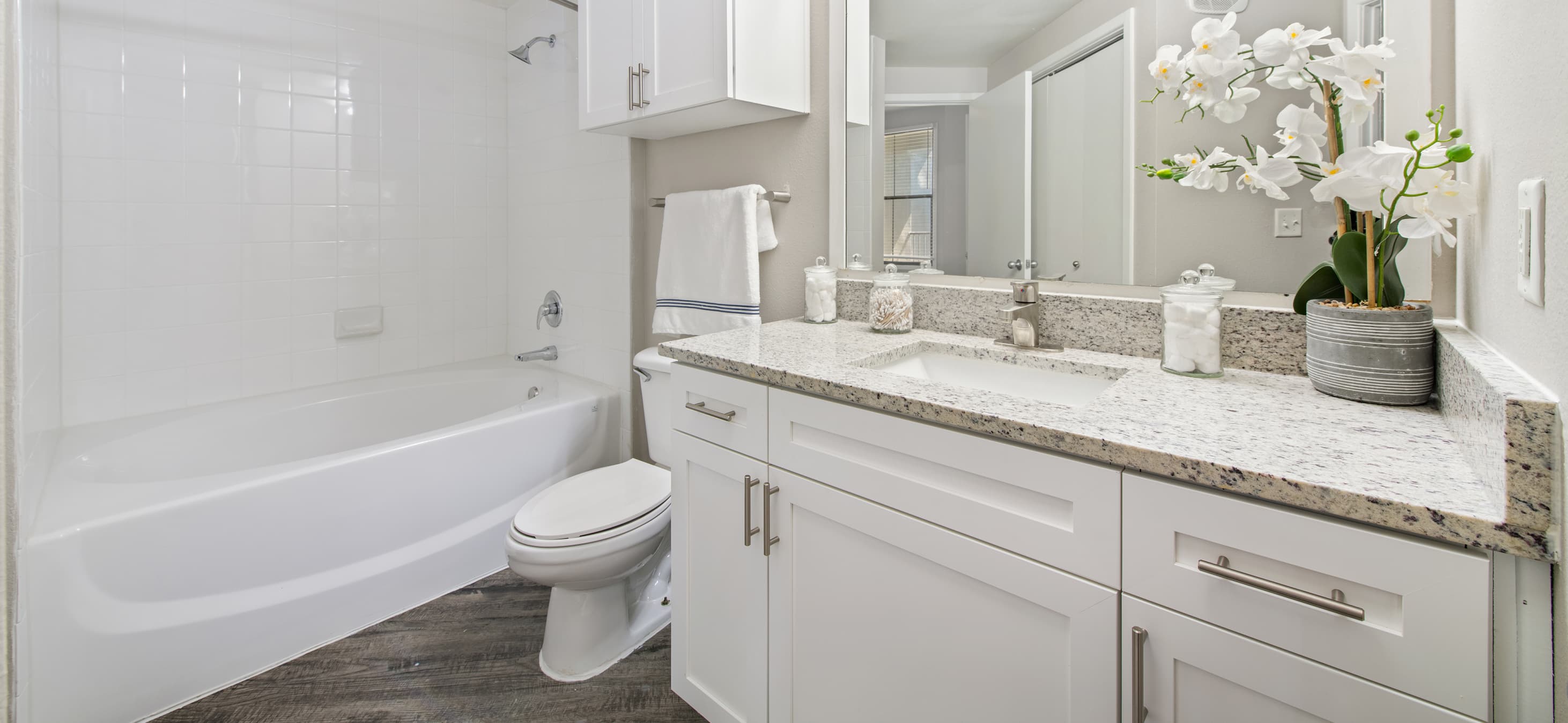 Bathroom at MAA Medical District luxury apartment homes in Dallas, TX