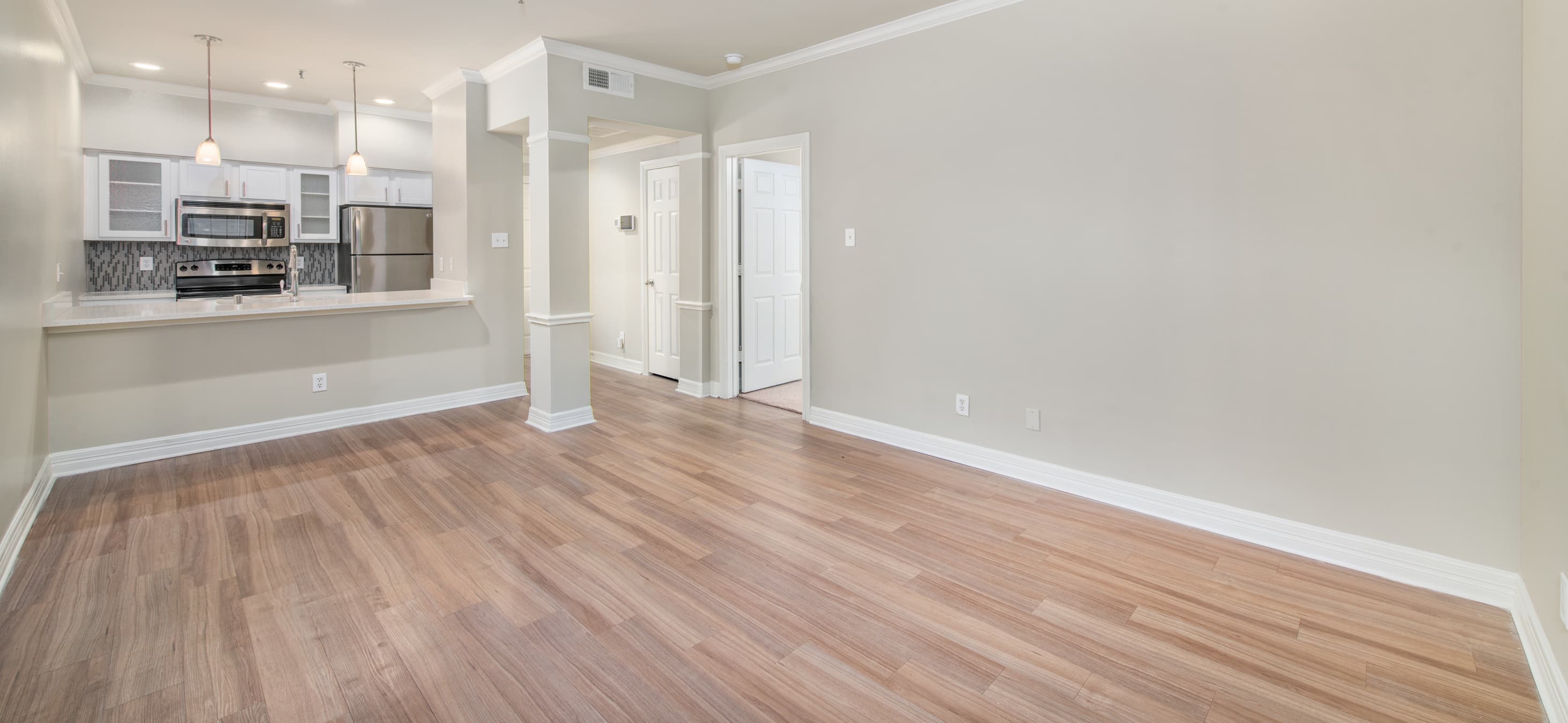Model Living Room at MAA Meridian in Dallas, TX