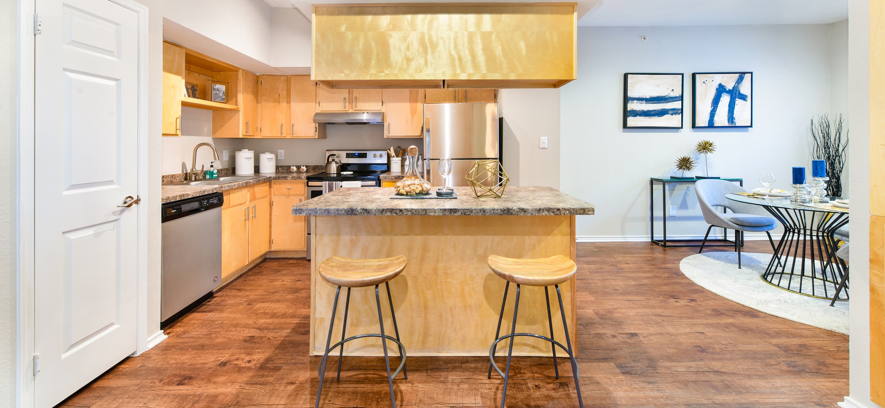 Kitchen at MAA Uptown Village luxury apartment homes in Dallas, TX