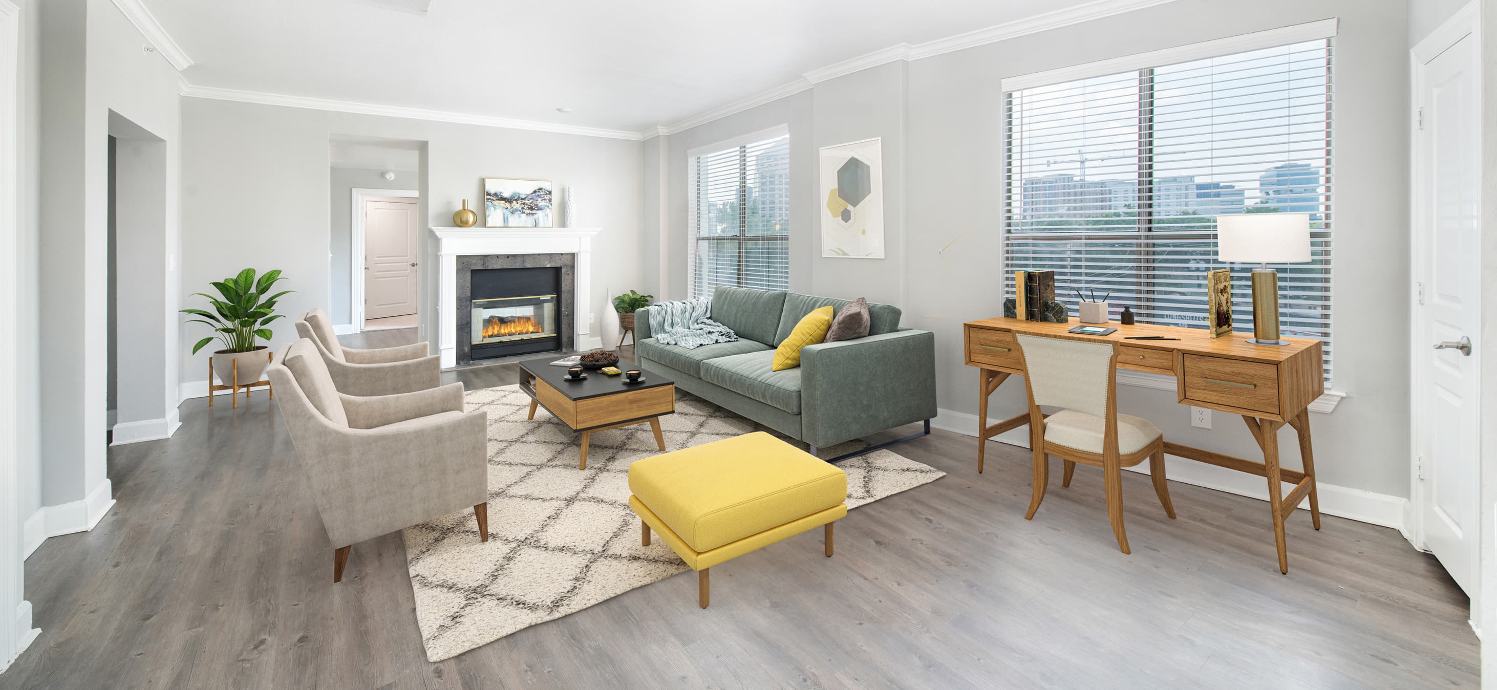 Living area at MAA Worthington luxury apartment homes in Dallas, TX