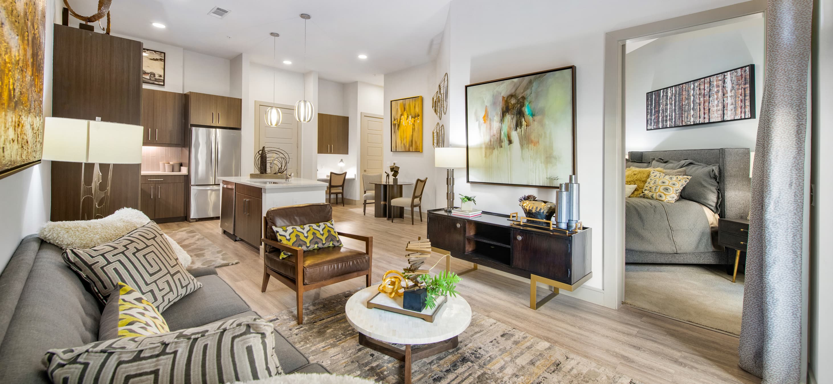 Living Room at MAA at Afton Oaks in Houston, TX