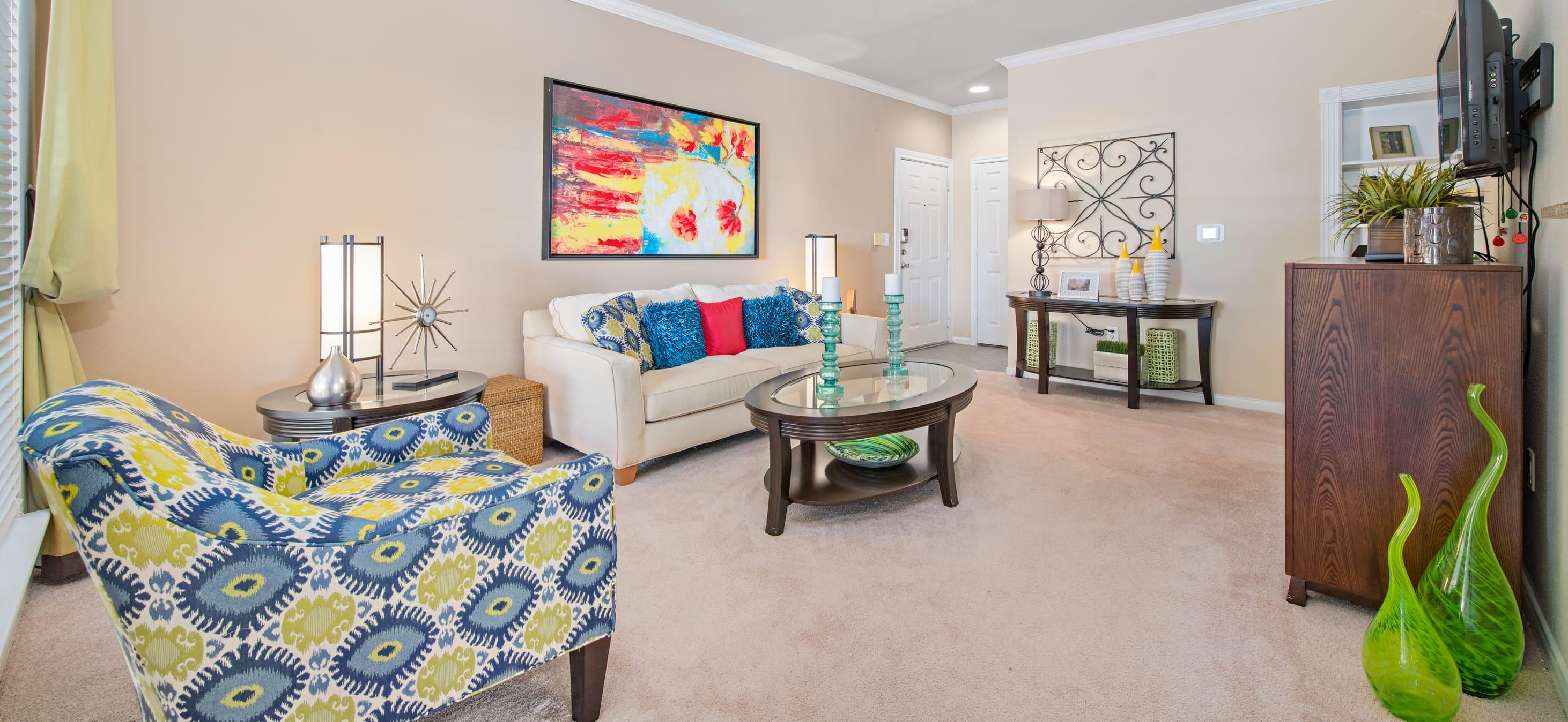 Living Room at Park Place Houston luxury apartment homes in Houston, TX