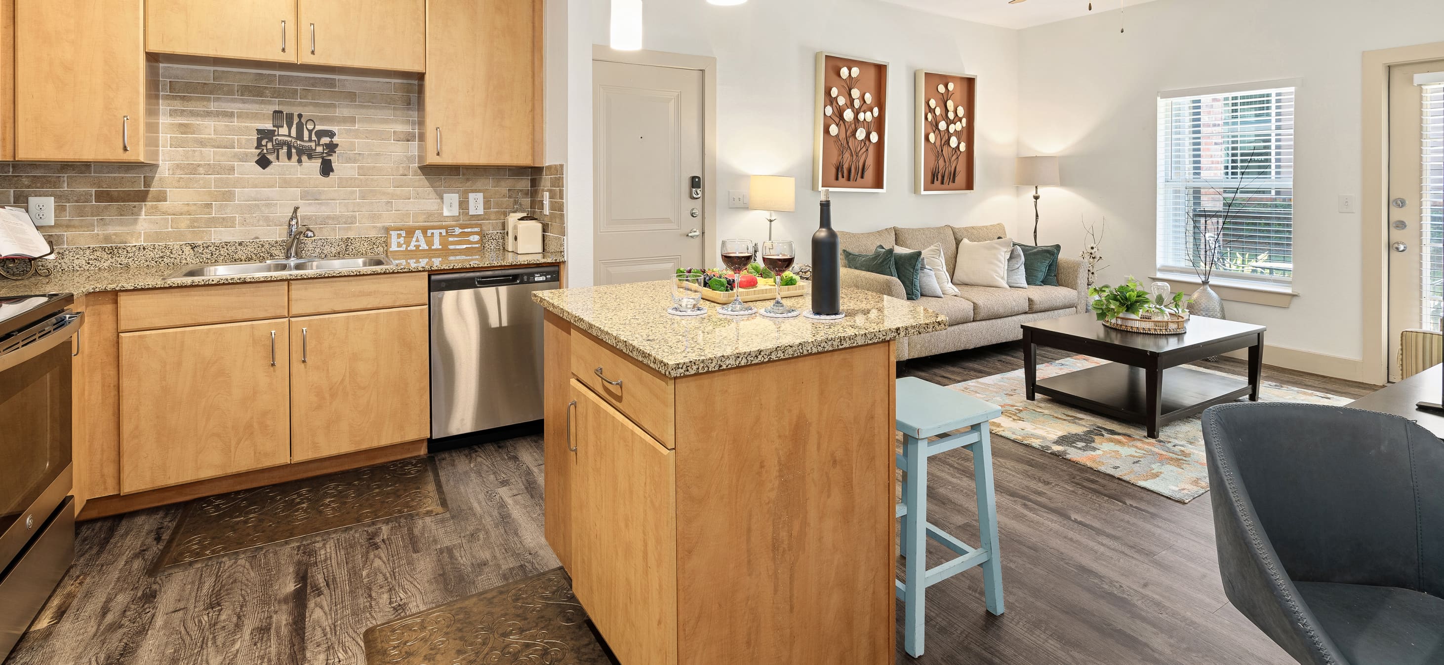 Kitchen at MAA Grand Cypress luxury apartment homes in Cypress, TX
