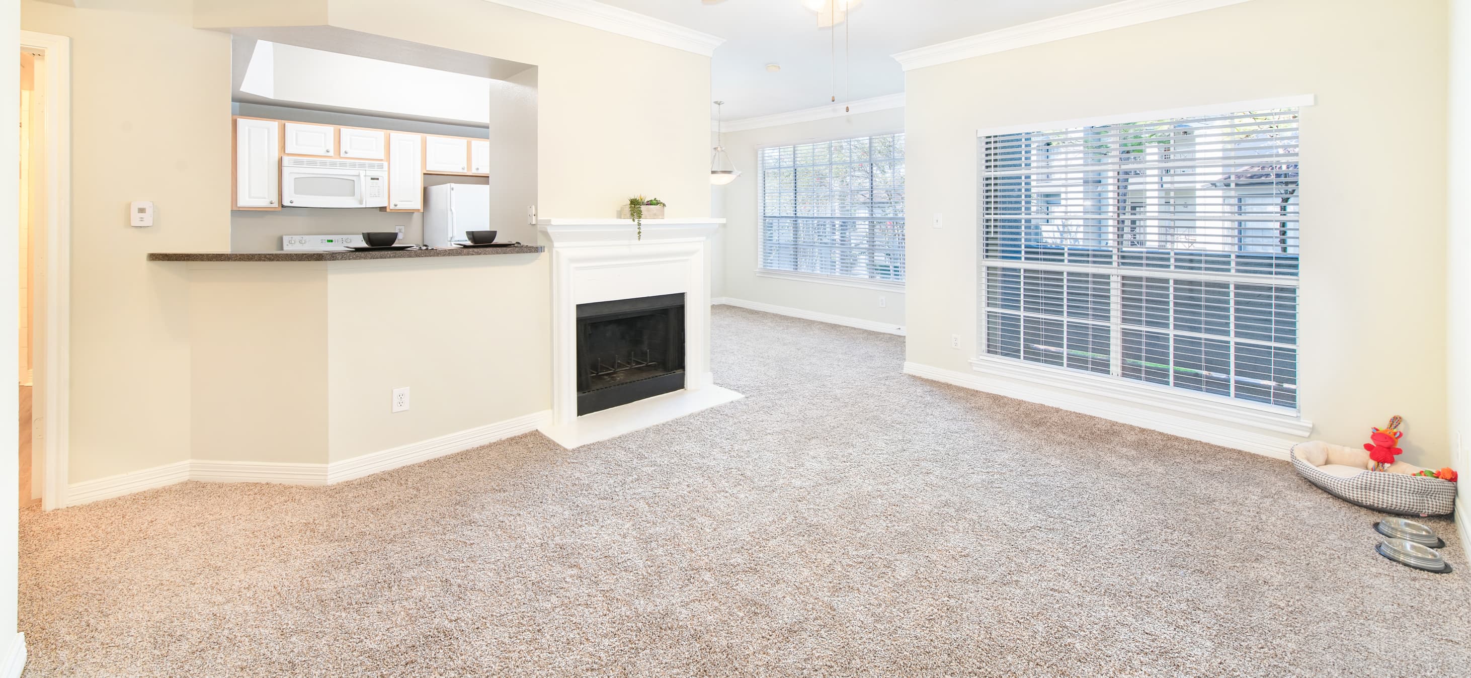 Living room at MAA Ranchstone luxury apartment homes in Houston, TX