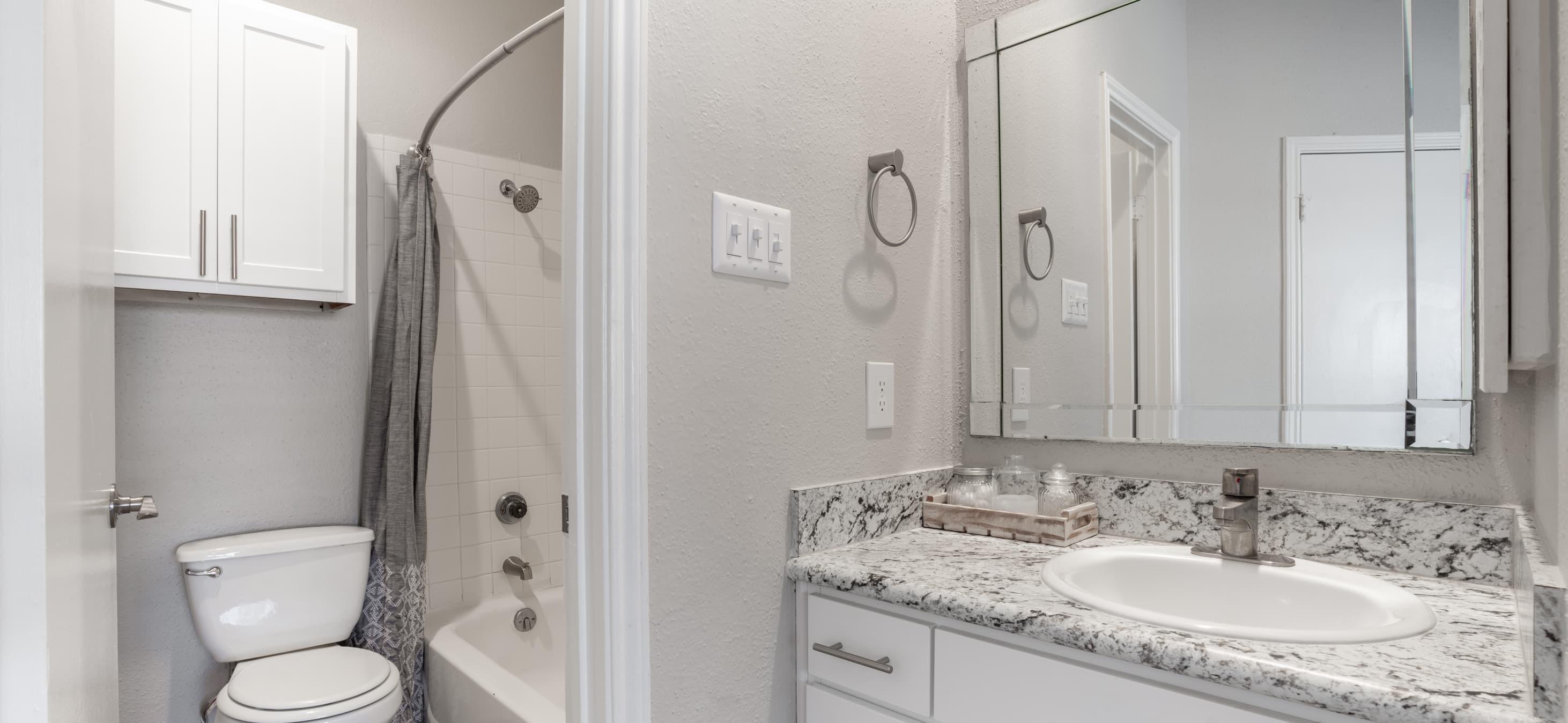 Bathroom at MAA Valleywood luxury apartment homes in Houston, TX