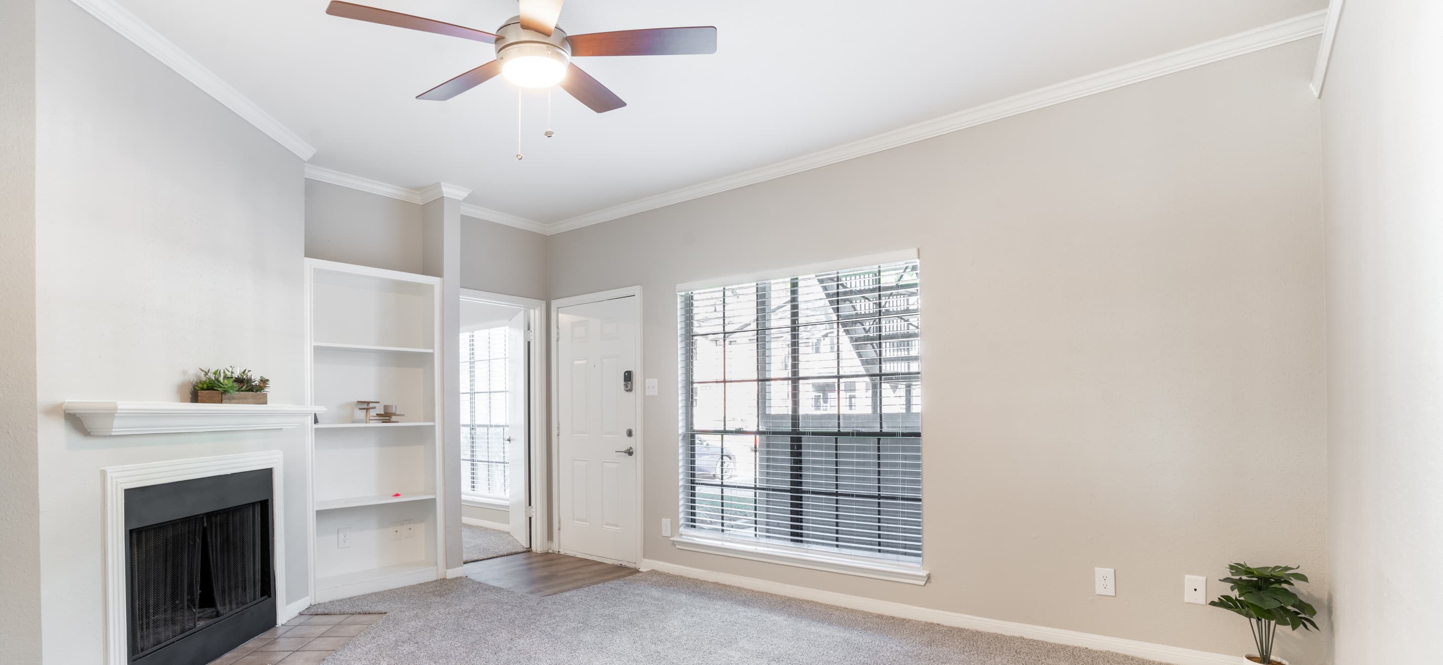 Living room at MAA Valleywood luxury apartment homes in Houston, TX
