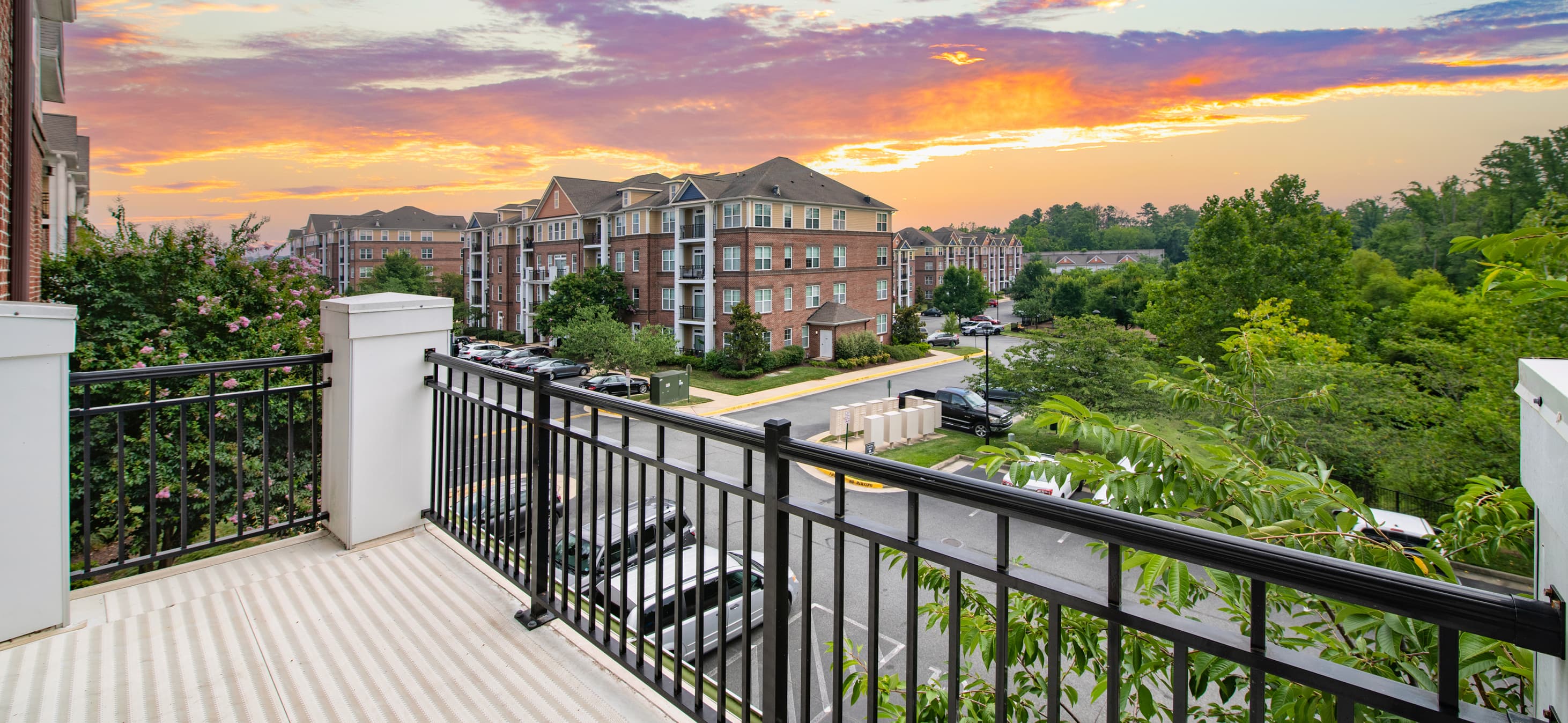 Balcony at MAA Cobblestone Square in Fredericksburg, VA