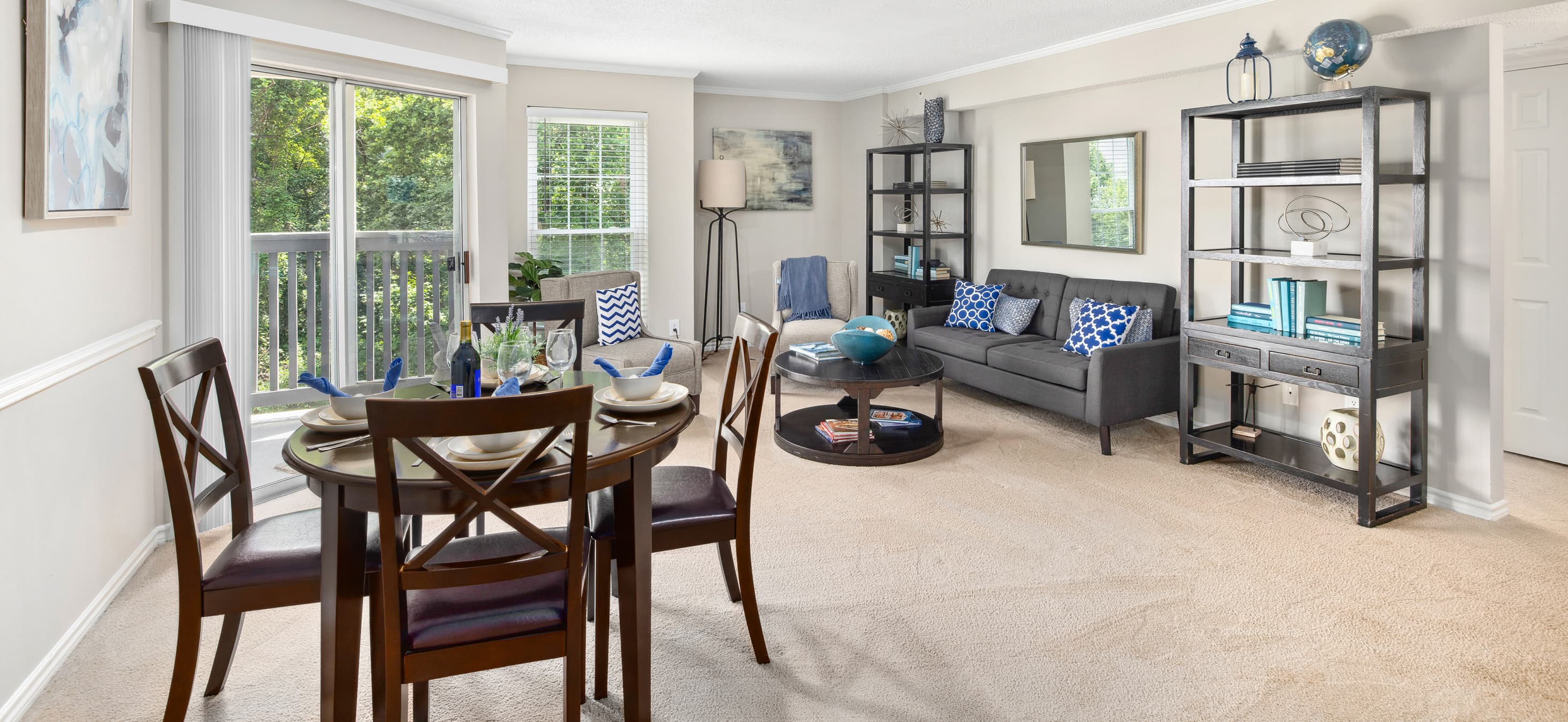 Living room at MAA Tysons Corner luxury apartment homes in McLean, VA
