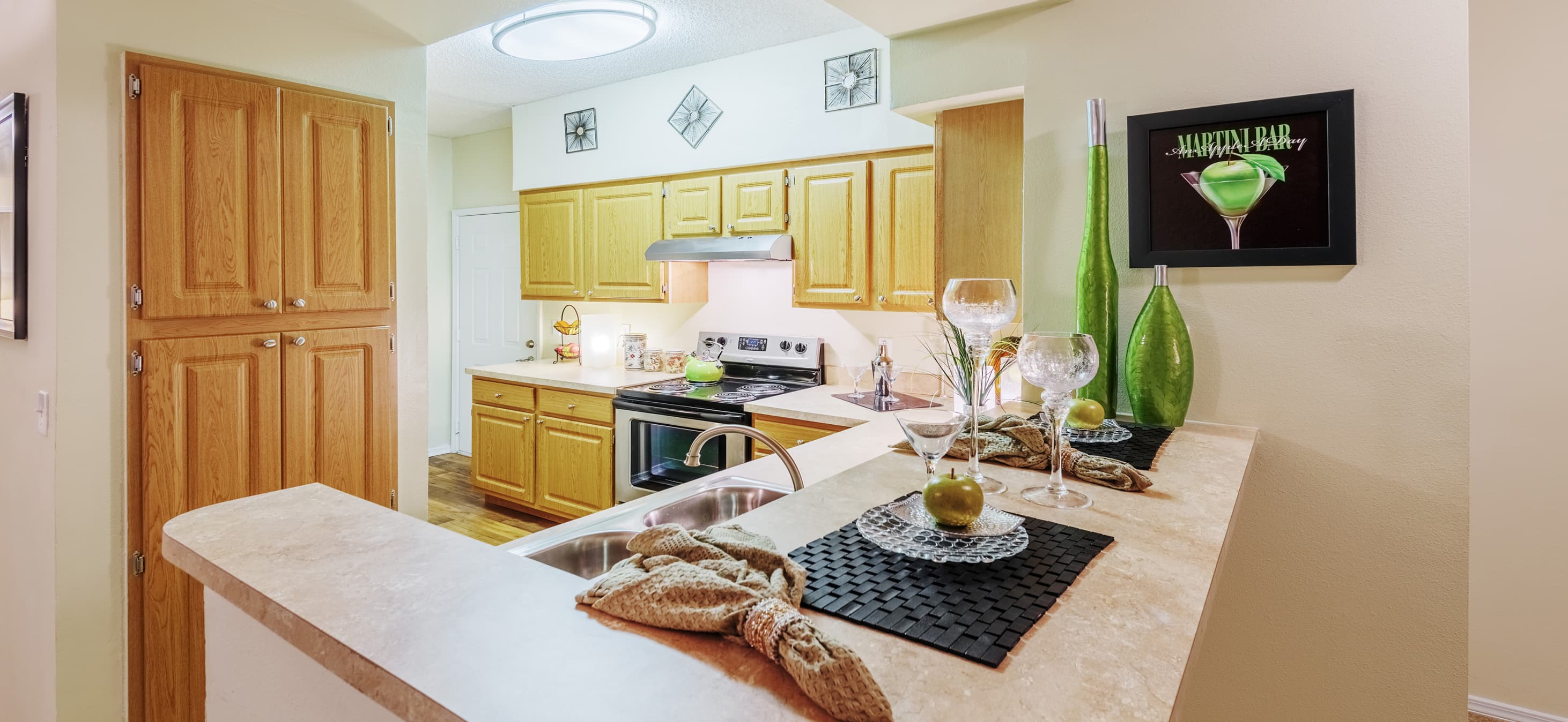 Kitchen at Preserve at Coral Square luxury apartment homes in Coral Springs, FL
