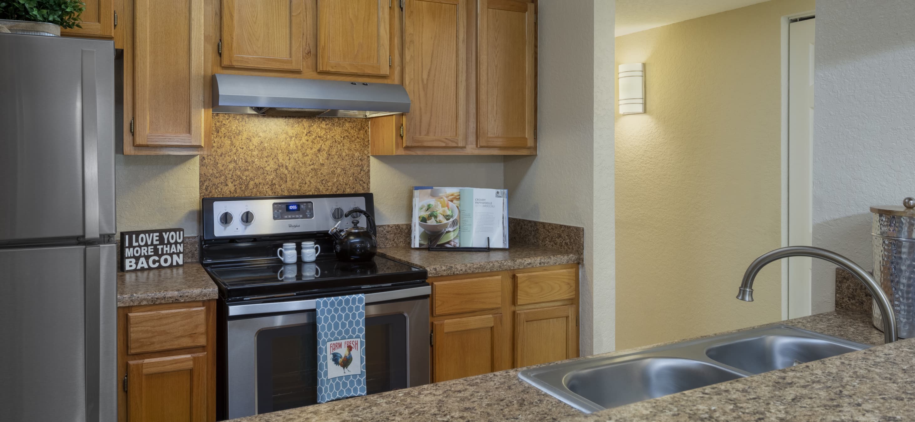 Kitchen at The Paddock Club Gainesville luxury apartment homes in Gainesville, FL