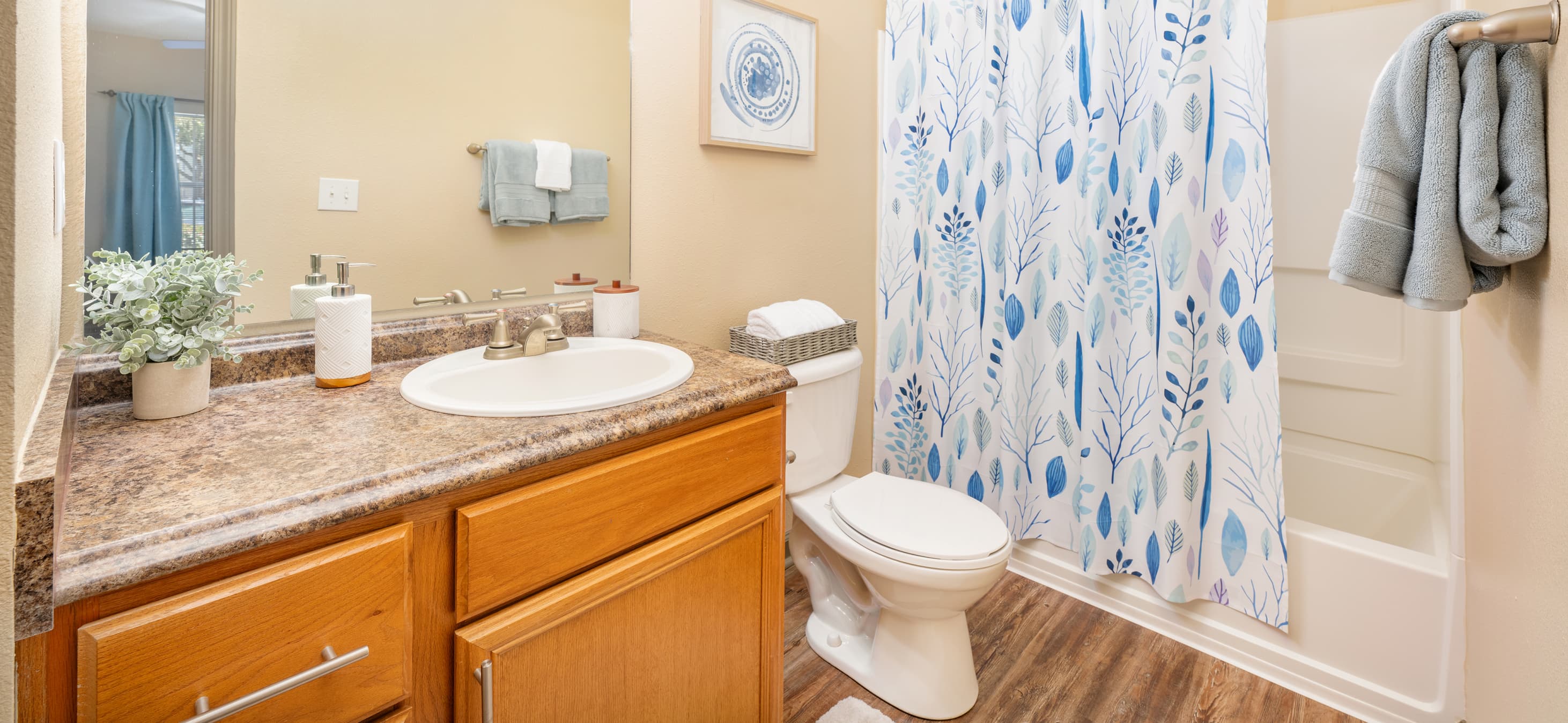 Bathroom at MAA Southwood luxury apartment homes in Tallahassee, FL