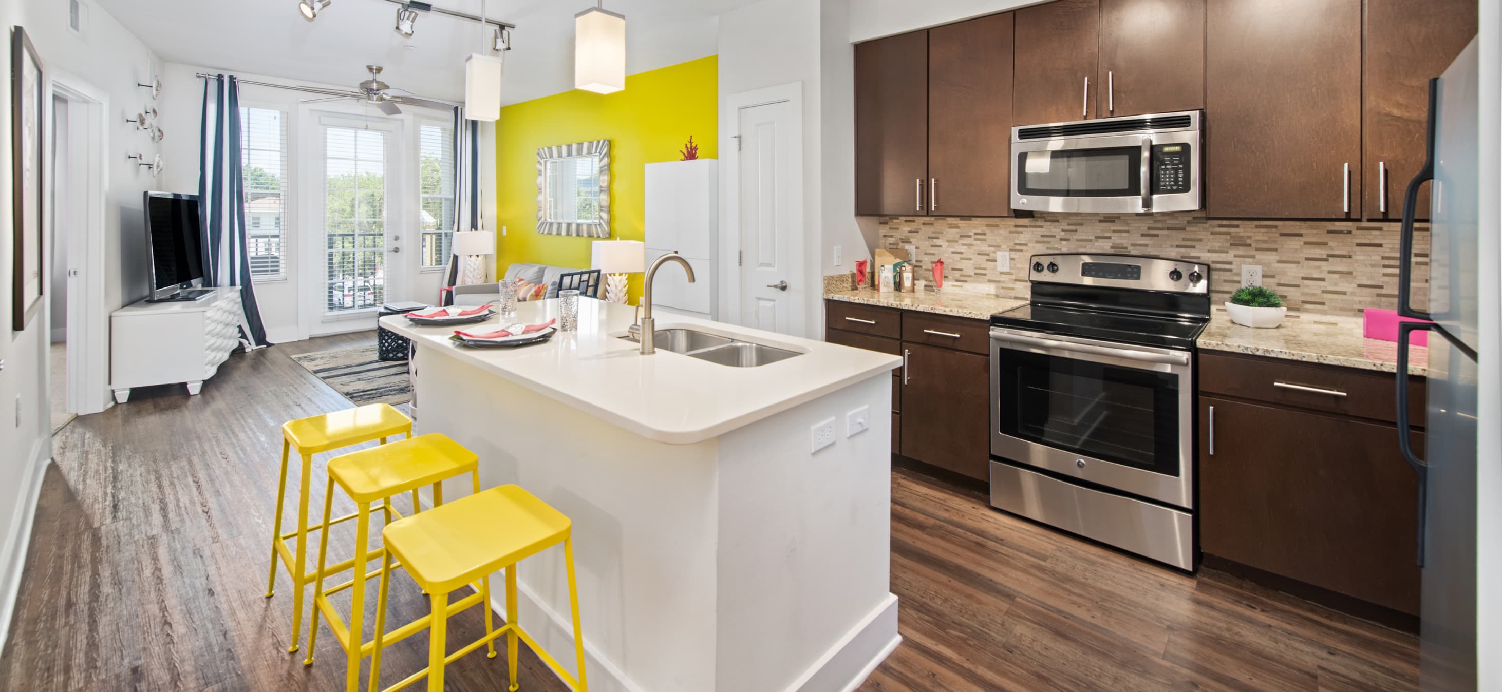 Wide angle kitchen at MAA Soho Square in Tampa, FL