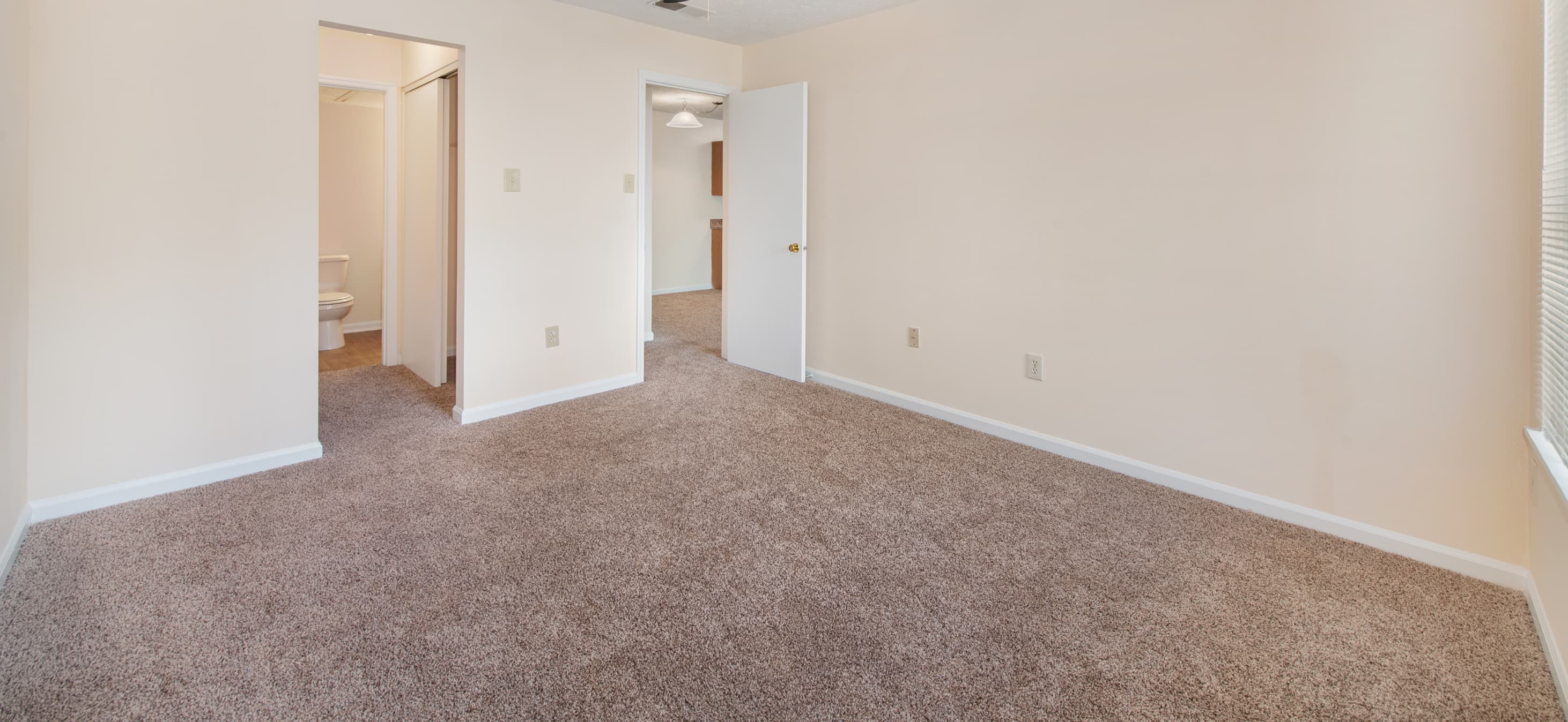 Bedroom at MAA Lakepointe luxury apartment homes in Lexington, KY