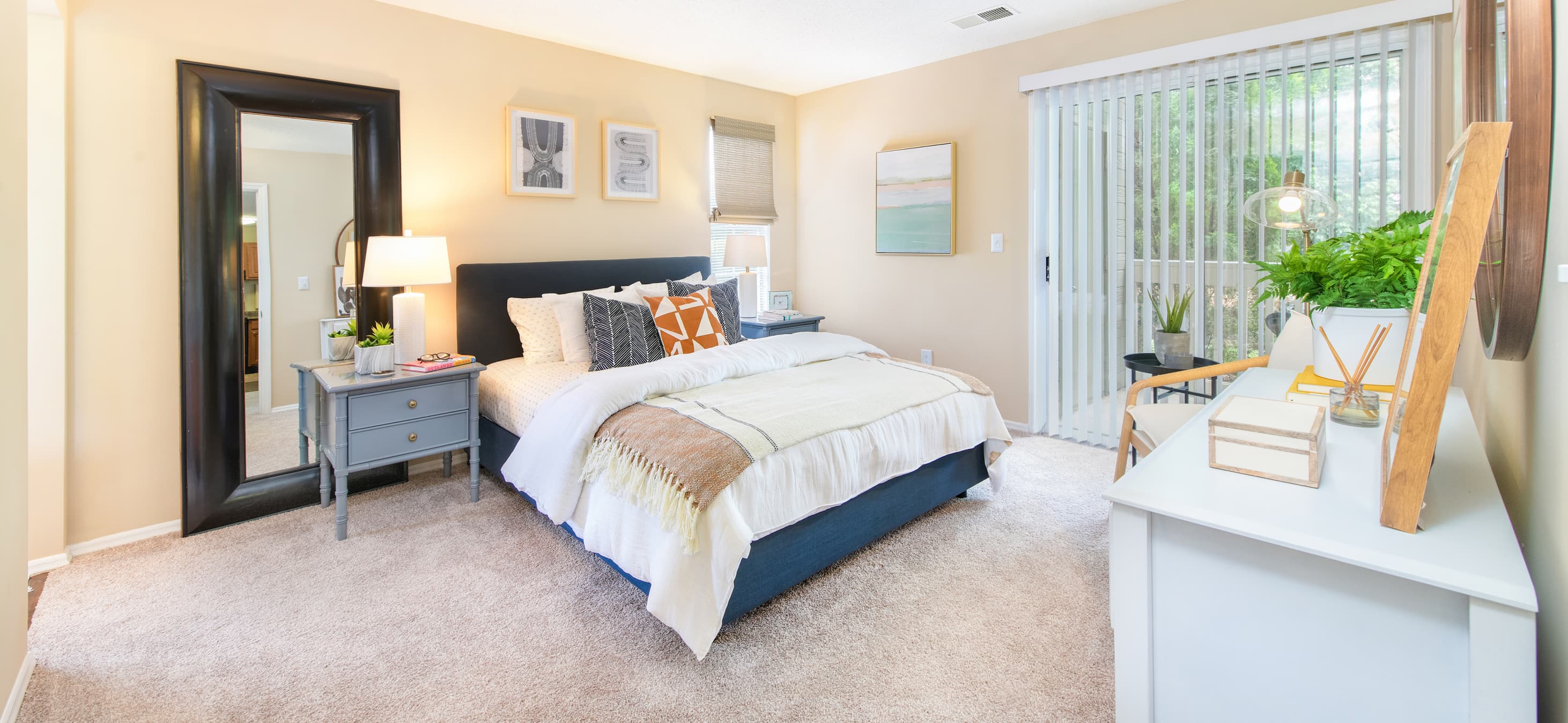 Bedroom at MAA Fifty One luxury apartment homes in Charlotte, NC