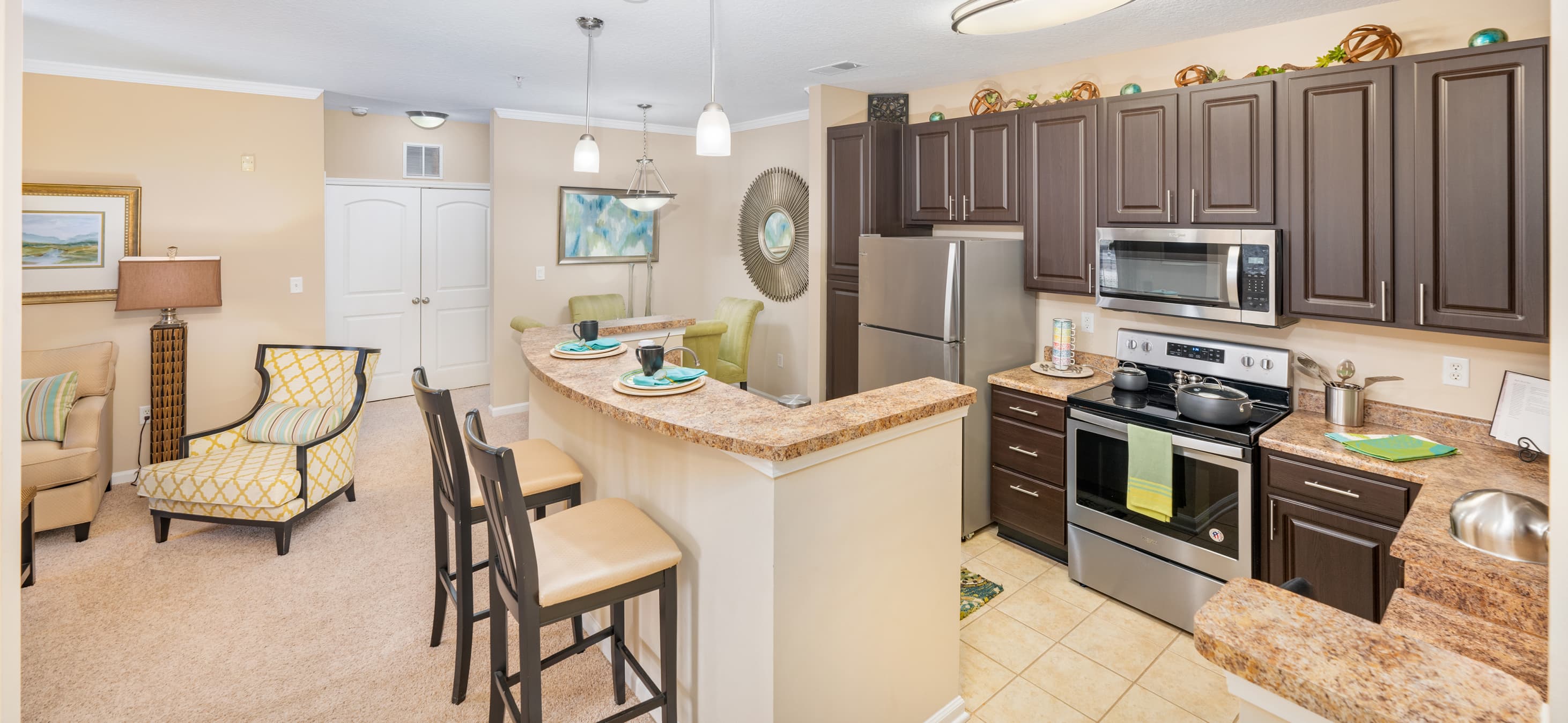 Kitchen at MAA Huntersville luxury apartment homes in Charlotte, NC