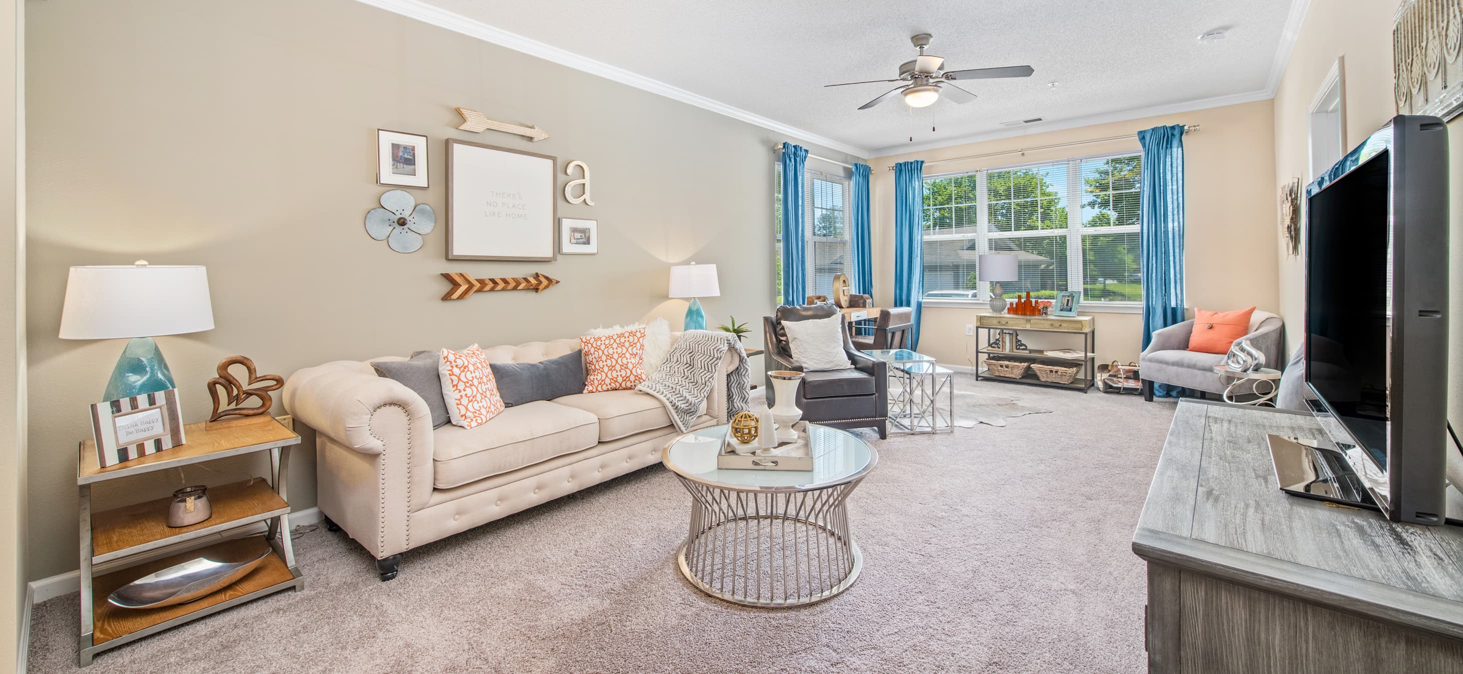 Living Room at MAA Brier Falls in Raleigh, NC