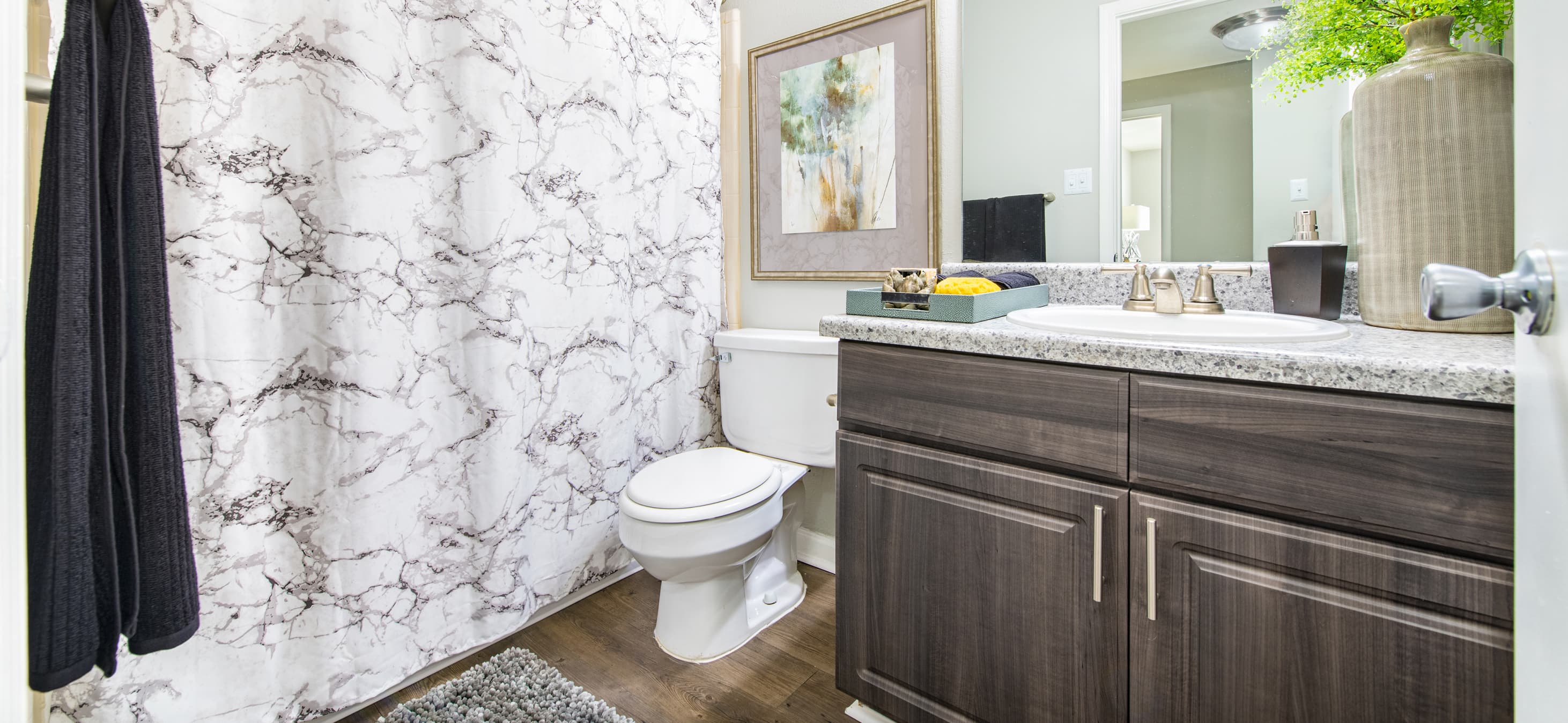 Bathroom at MAA Southwind luxury apartment homes in Memphis, TN