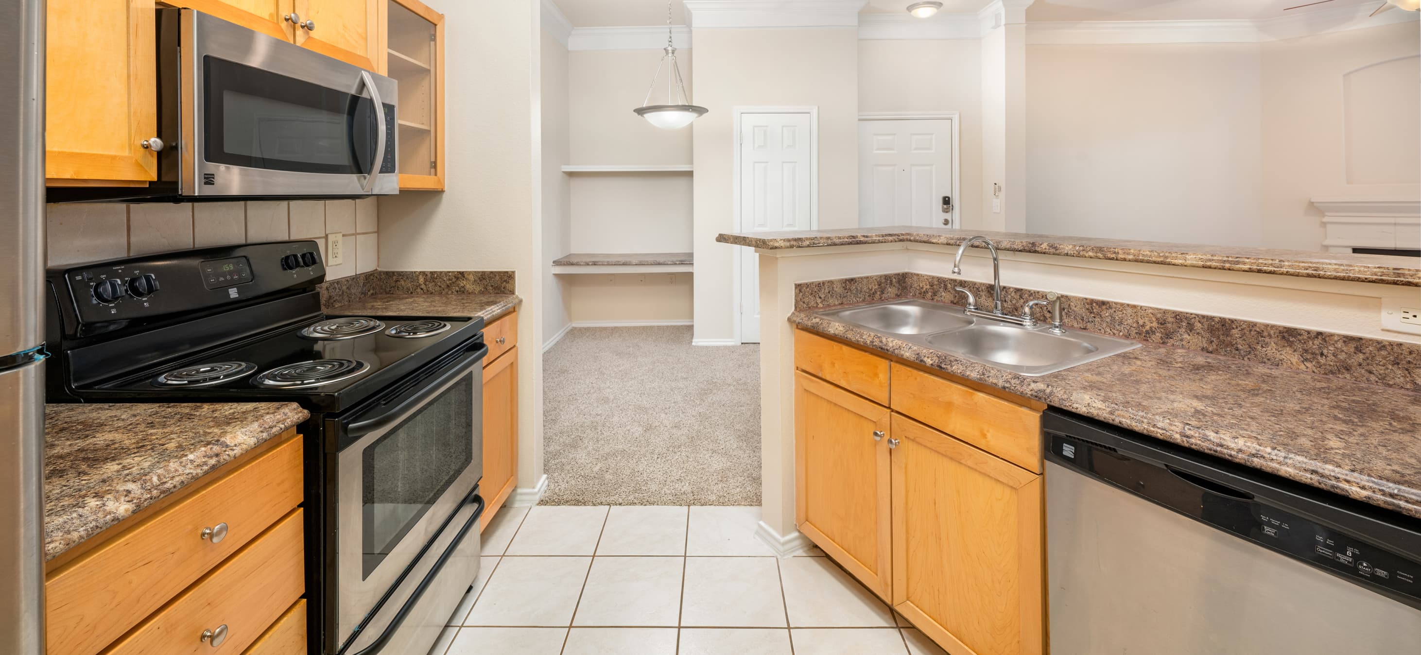 Kitchen at MAA Canyon Pointe luxury apartment homes in Austin, TX
