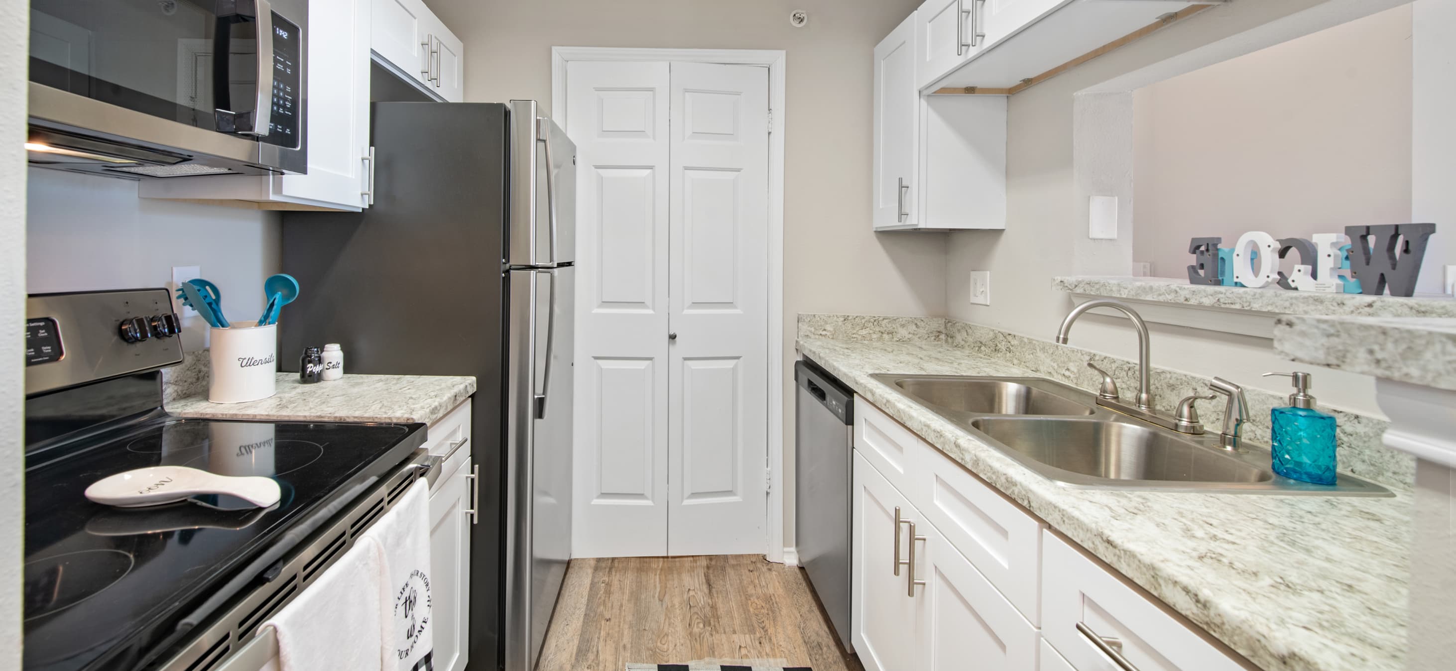 Updated Model Kitchen at MAA Quarry Oaks in Austin, TX