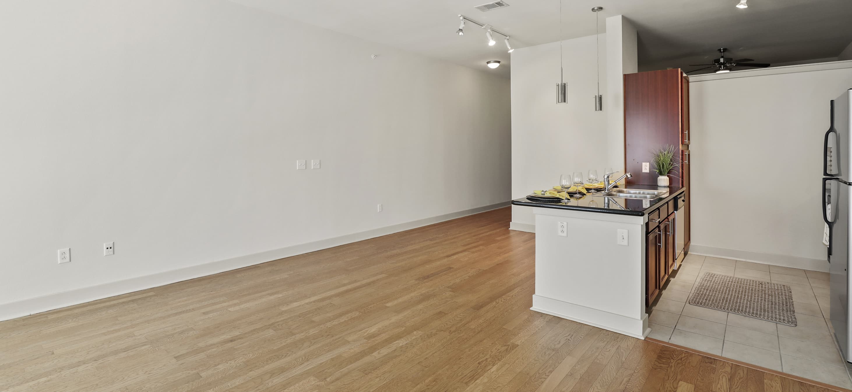 Living Room 3 at Post Eastside luxury apartment homes in Richardson, TX