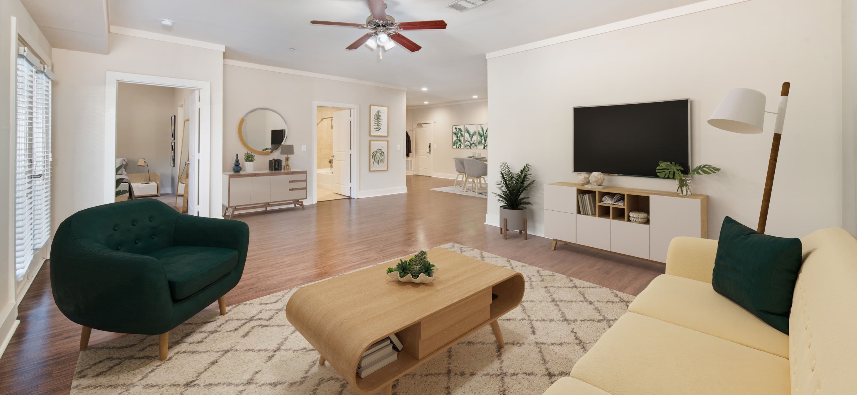 Wide Angle Living Room at MAA time Square in Dallas, TX