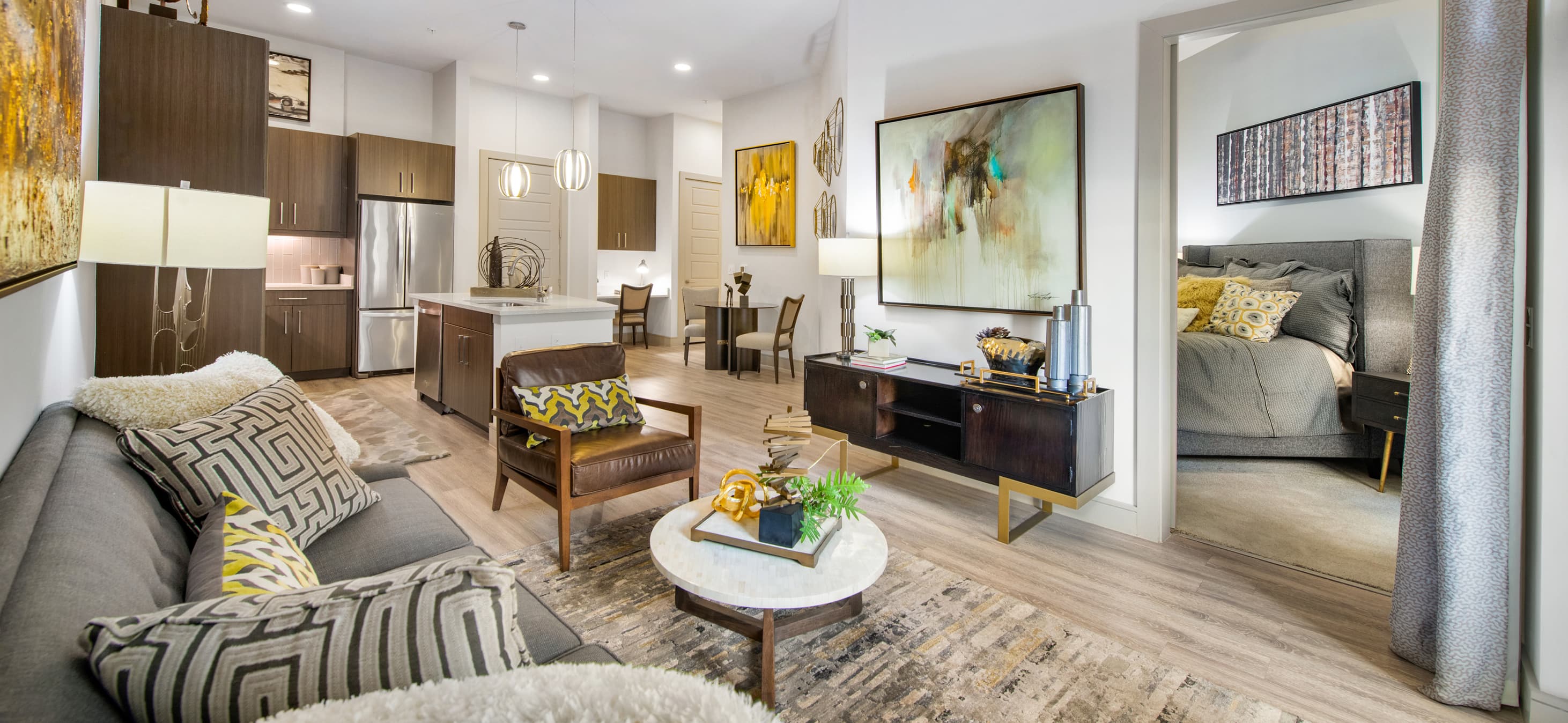 Living Room at MAA at Afton Oaks in Houston, TX