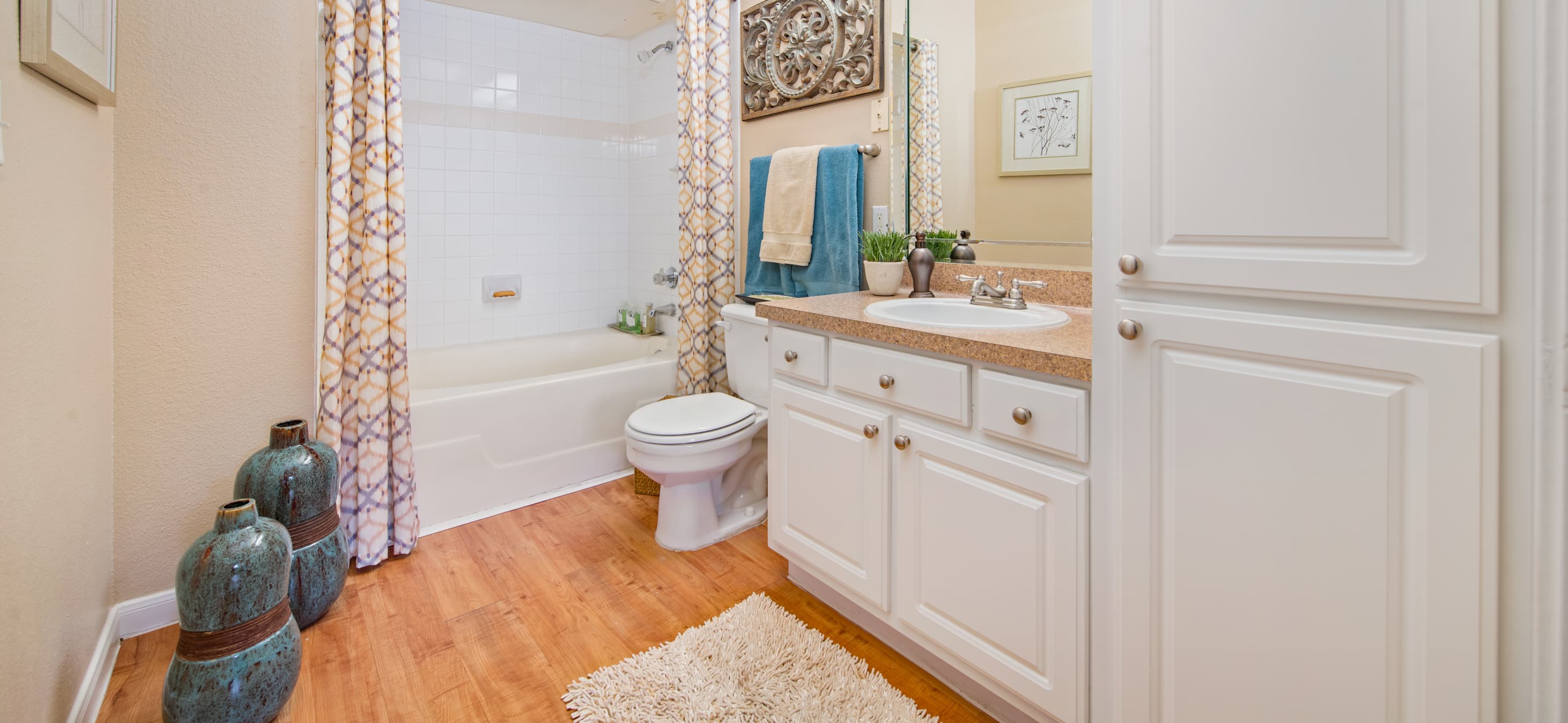 Bathroom at Park Place Houston luxury apartment homes in Houston, TX