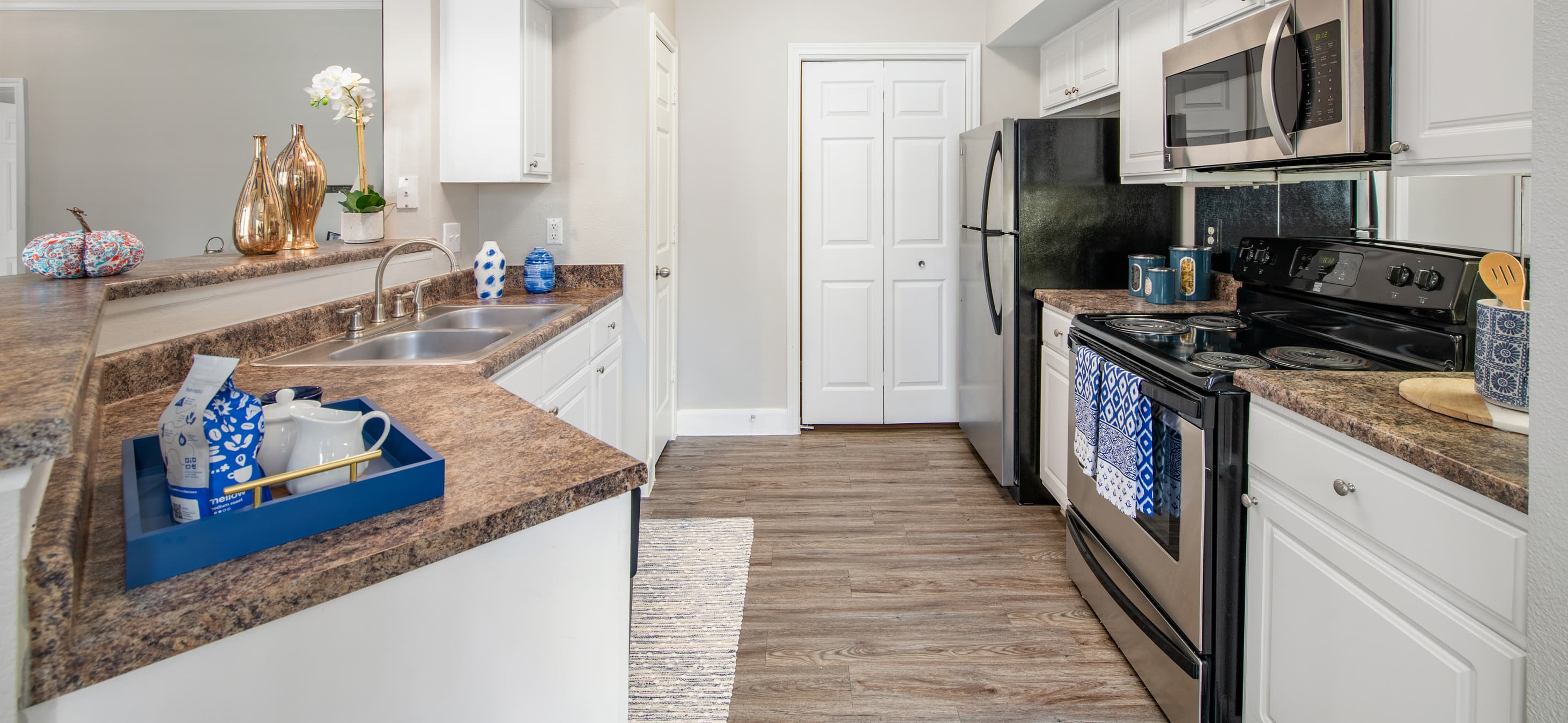 Kitchen at MAA Greenwood Forest luxury apartment homes in Houston, TX