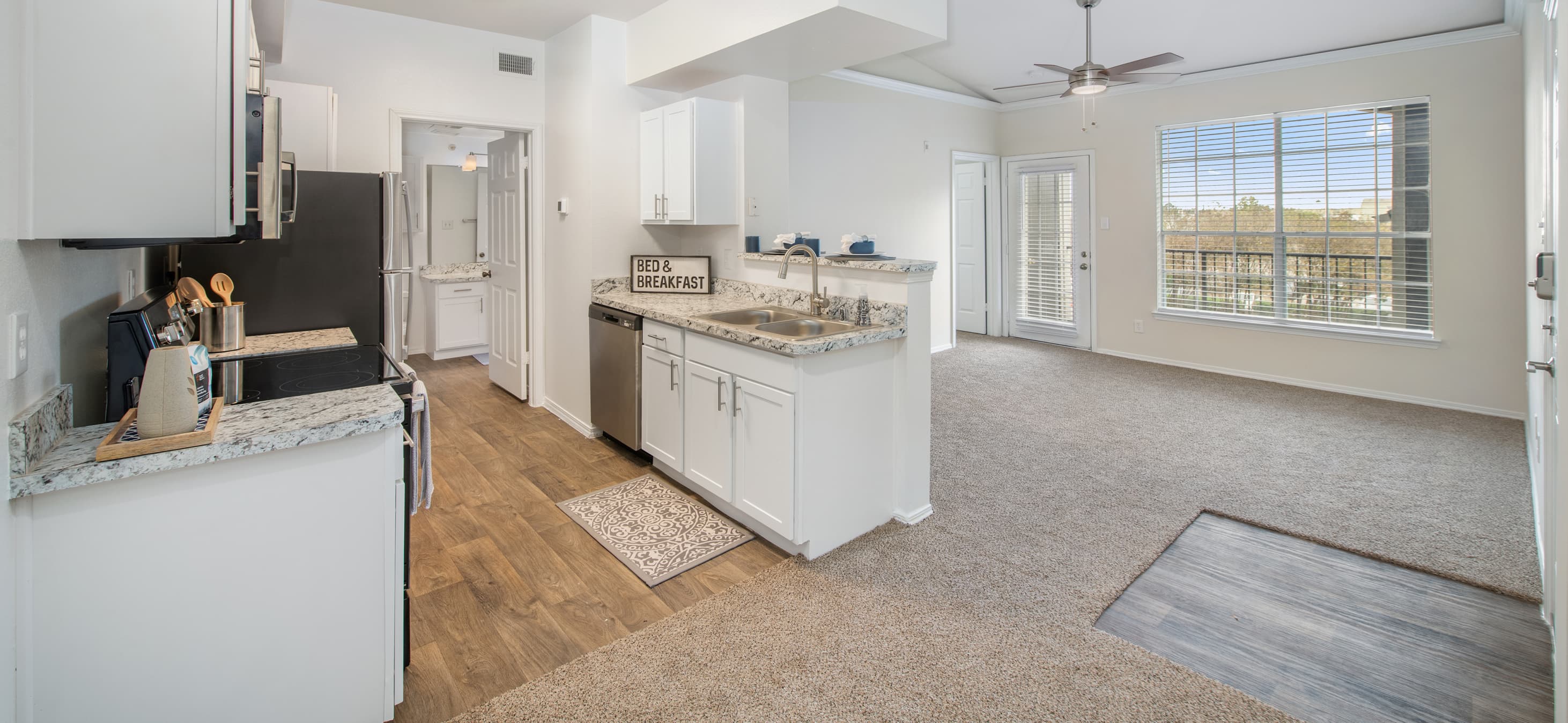 Kitchen at MAA Kirkwood luxury apartment homes in Stafford, TX