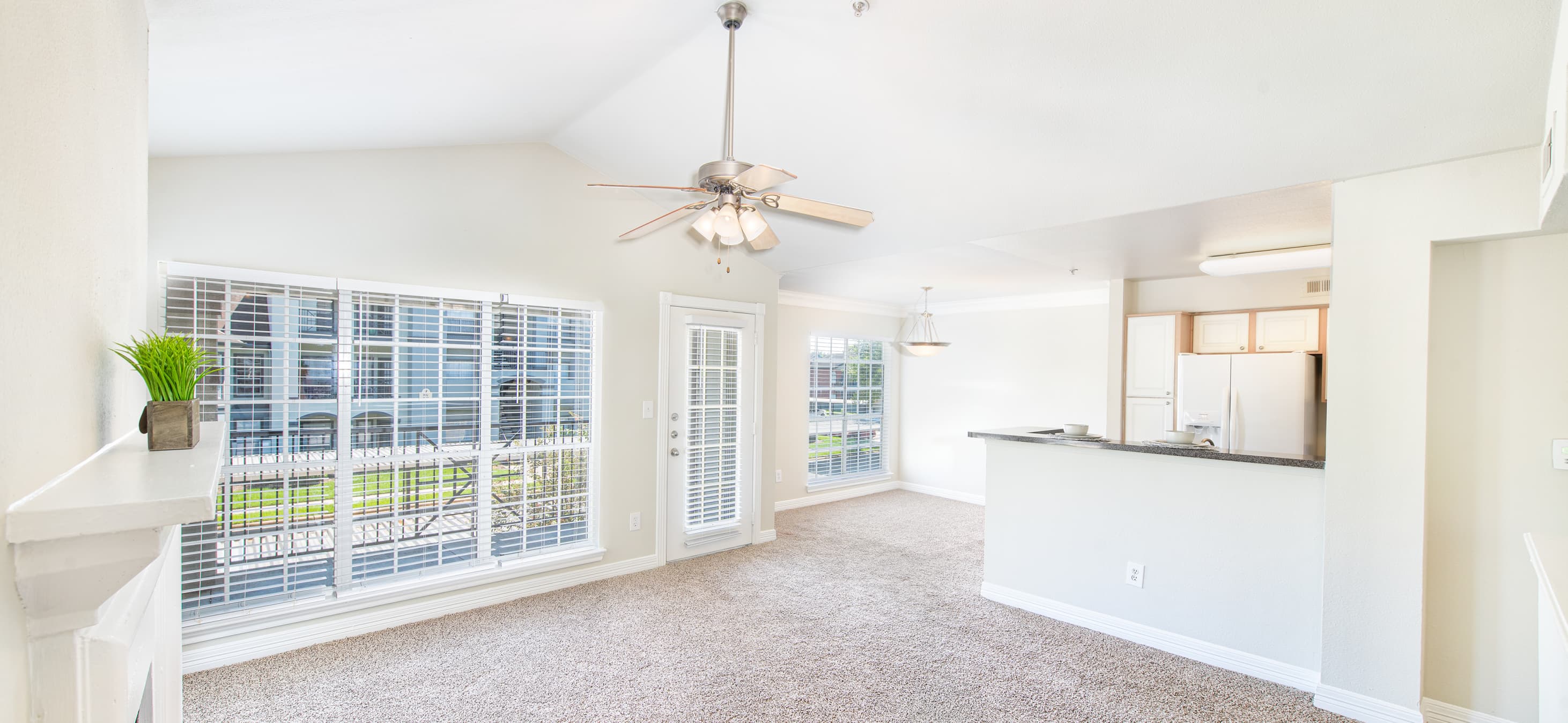 Living room at MAA Ranchstone luxury apartment homes in Houston, TX