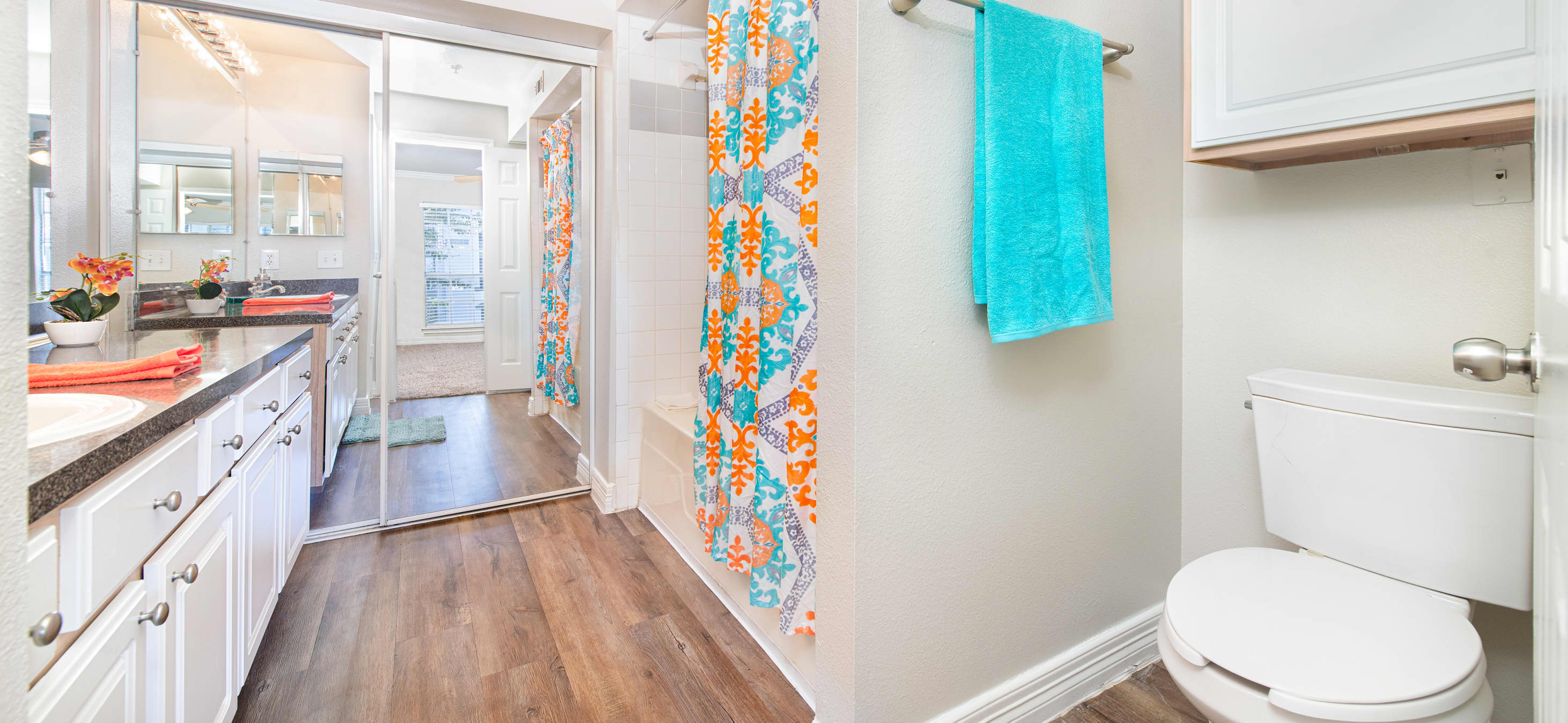 Bathroom at MAA Ranchstone luxury apartment homes in Houston, TX