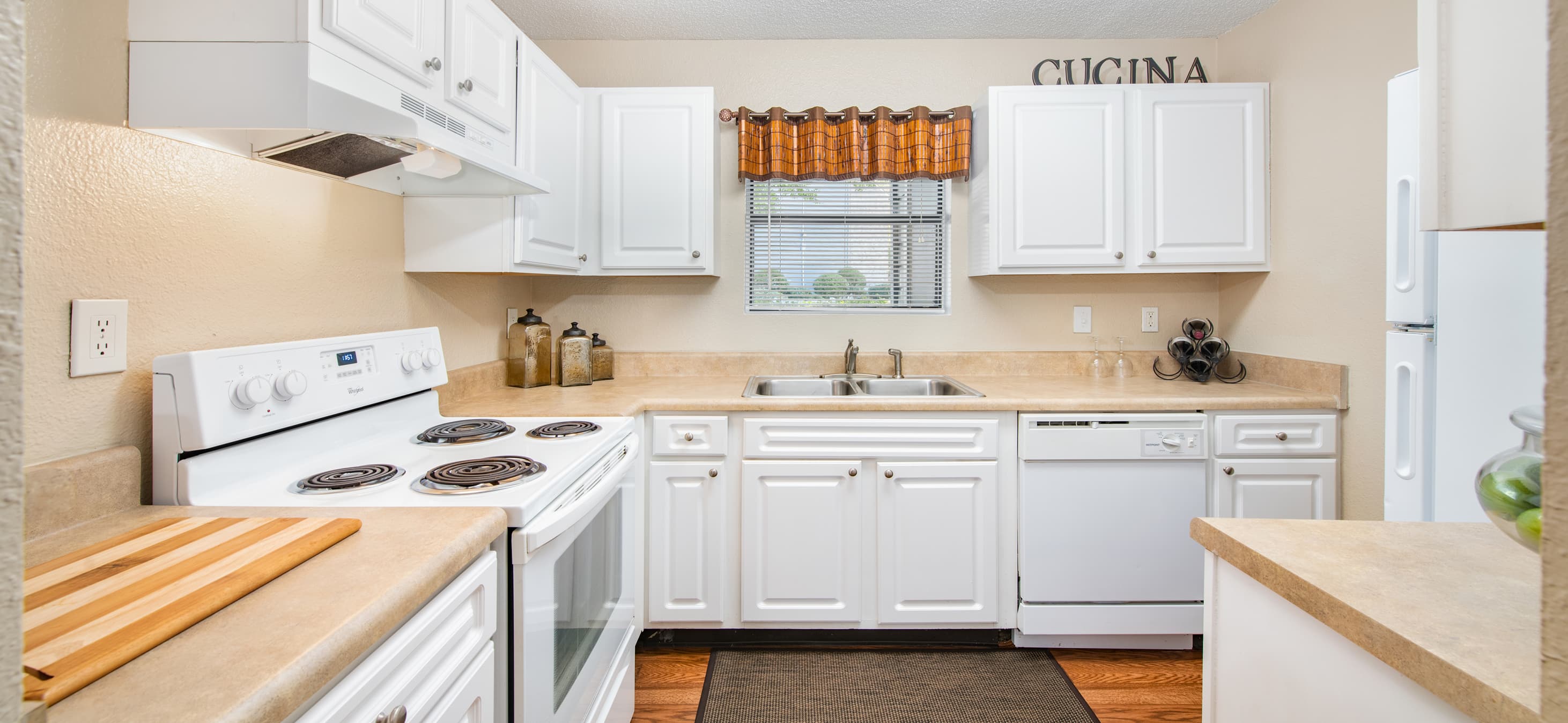 Kitchen at Township at Hampton Woods luxury apartment homes in Hampton, VA