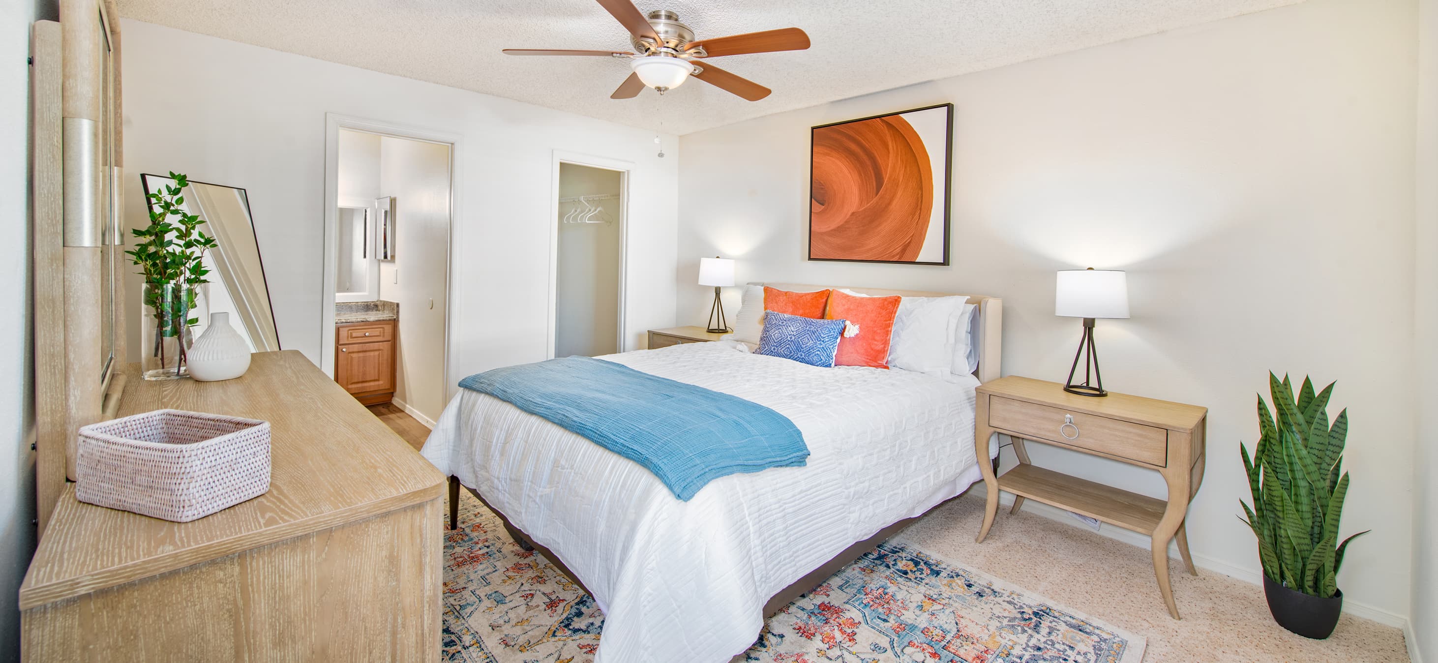 Model Bedroom at Colonial Village at Hampton Glen in Richmond, VA