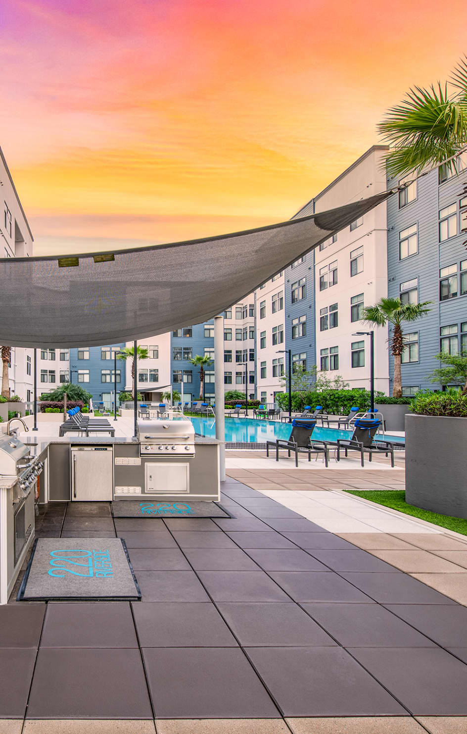 Grills at 220 Riverside luxury apartment homes in Jacksonville, FL