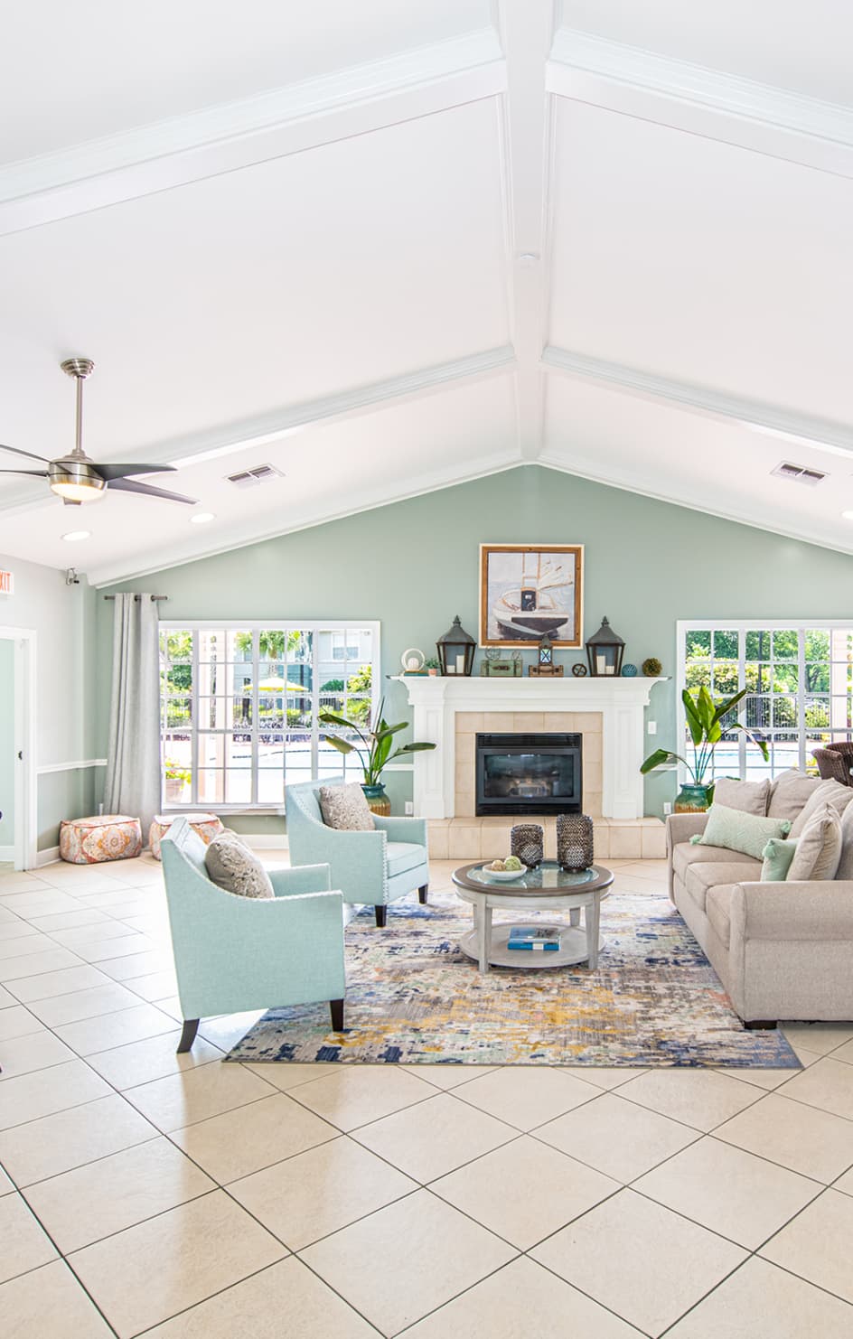Clubhouse at The Club at Panama Beach luxury apartment homes in Panama City Beach, FL