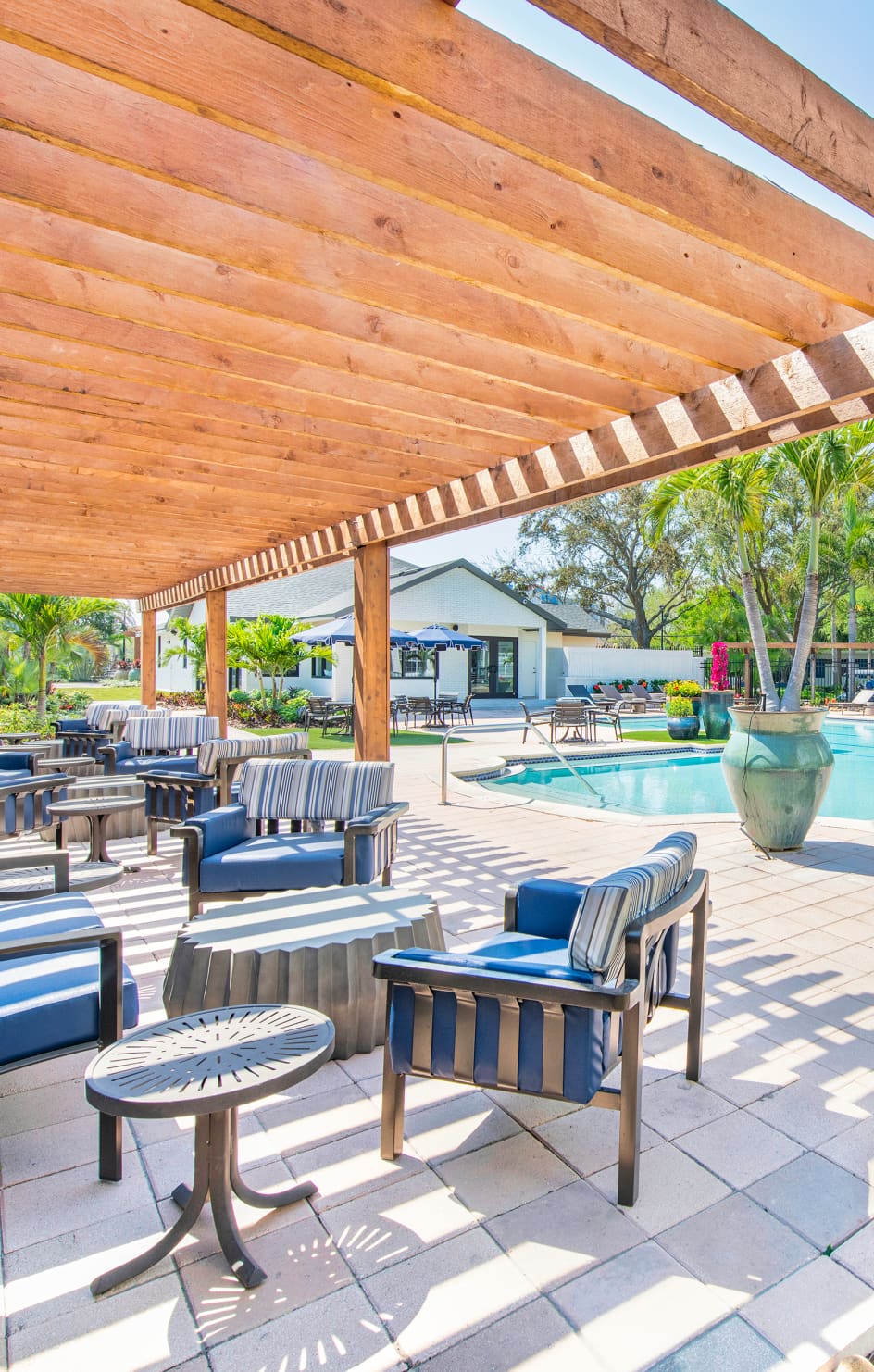 Poolside cabana at MAA Hyde Park in Tampa, FL