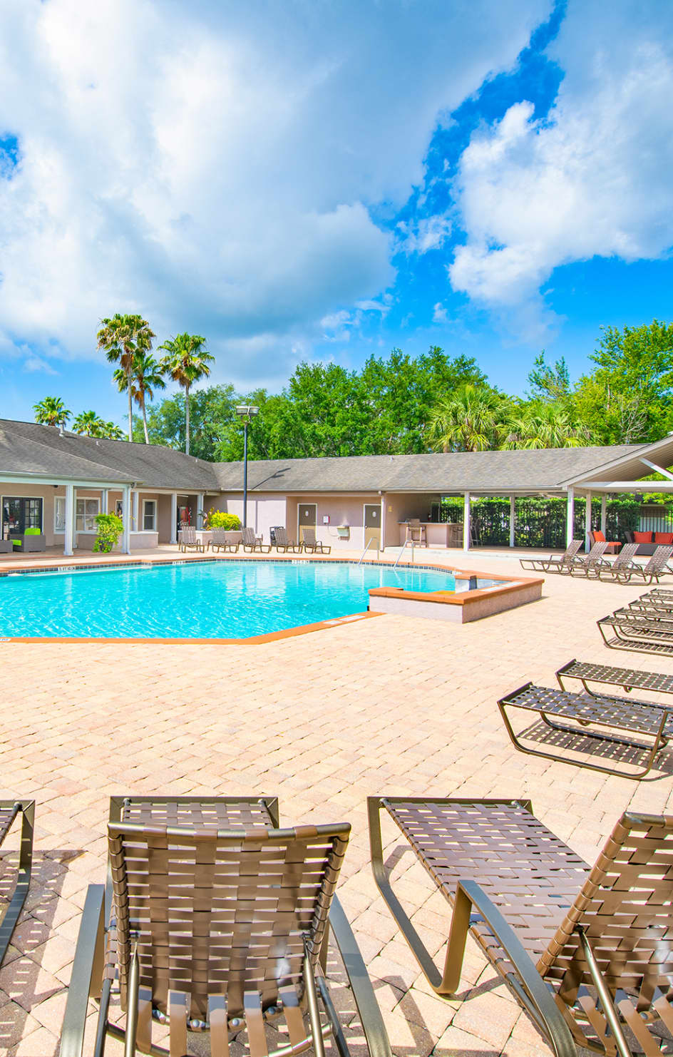 Pool at The Paddock Club Brandon luxury apartment homes in Tampa, FL