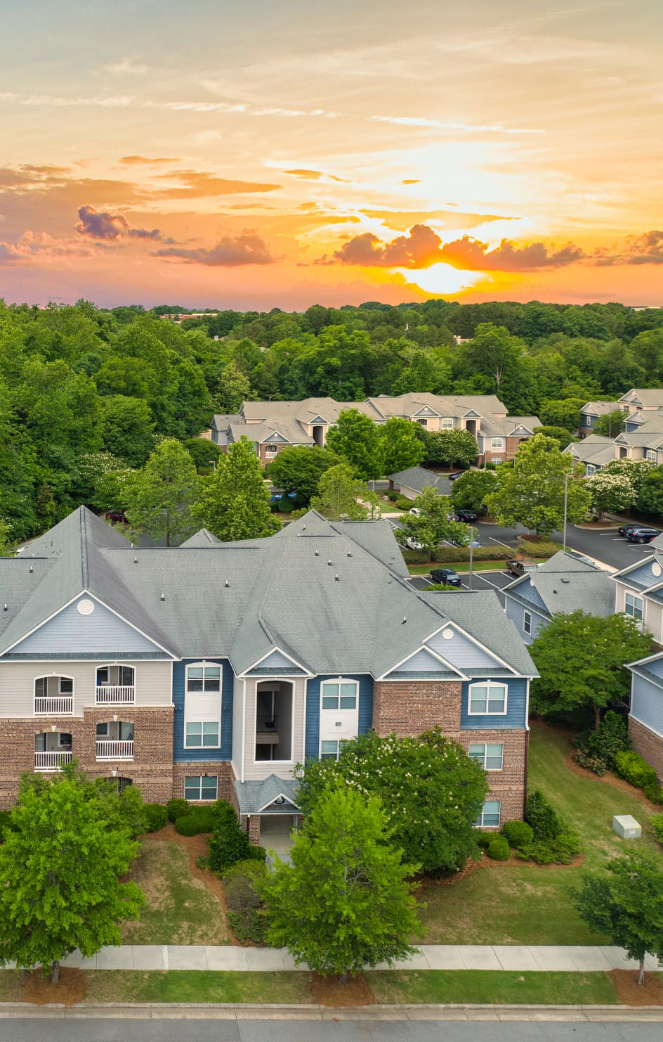 Exterior buildings at MAA Cornelius in Charlotte, NC