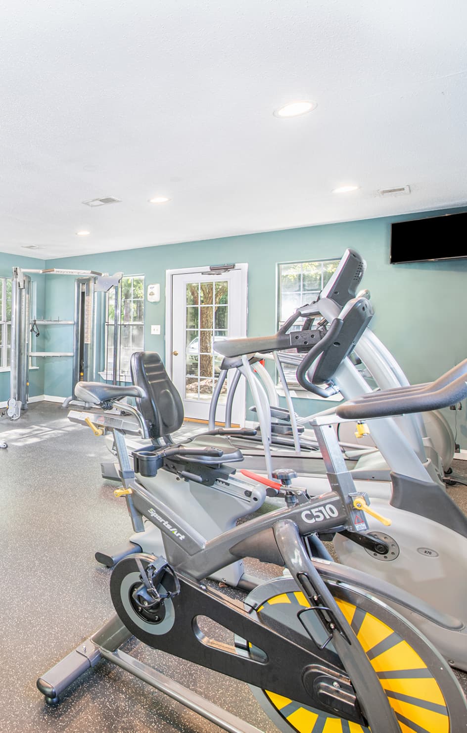Fitness Center at Colonial Village at Deerfield luxury apartment homes in Durham, NC