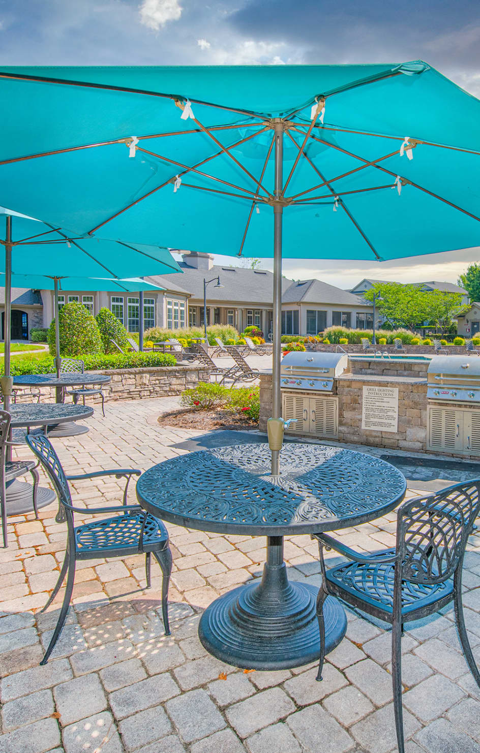 Patio at MAA Arringdon luxury apartment homes in Morrisville, NC