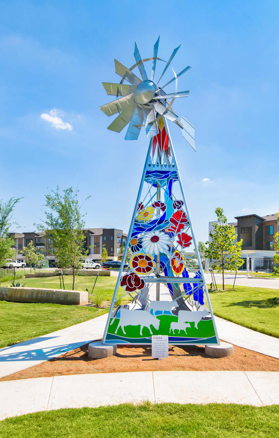 Windmill Art piece at MAA Windmill Hill in Austin, TX