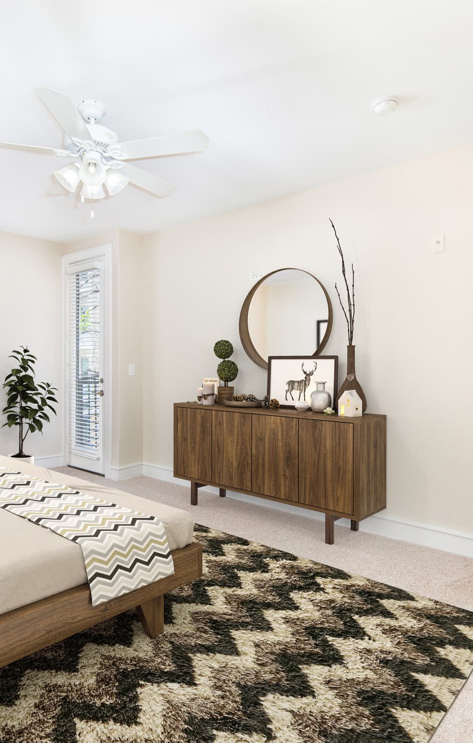 Bedroom at MAA Abbey luxury apartment homes in Dallas, TX