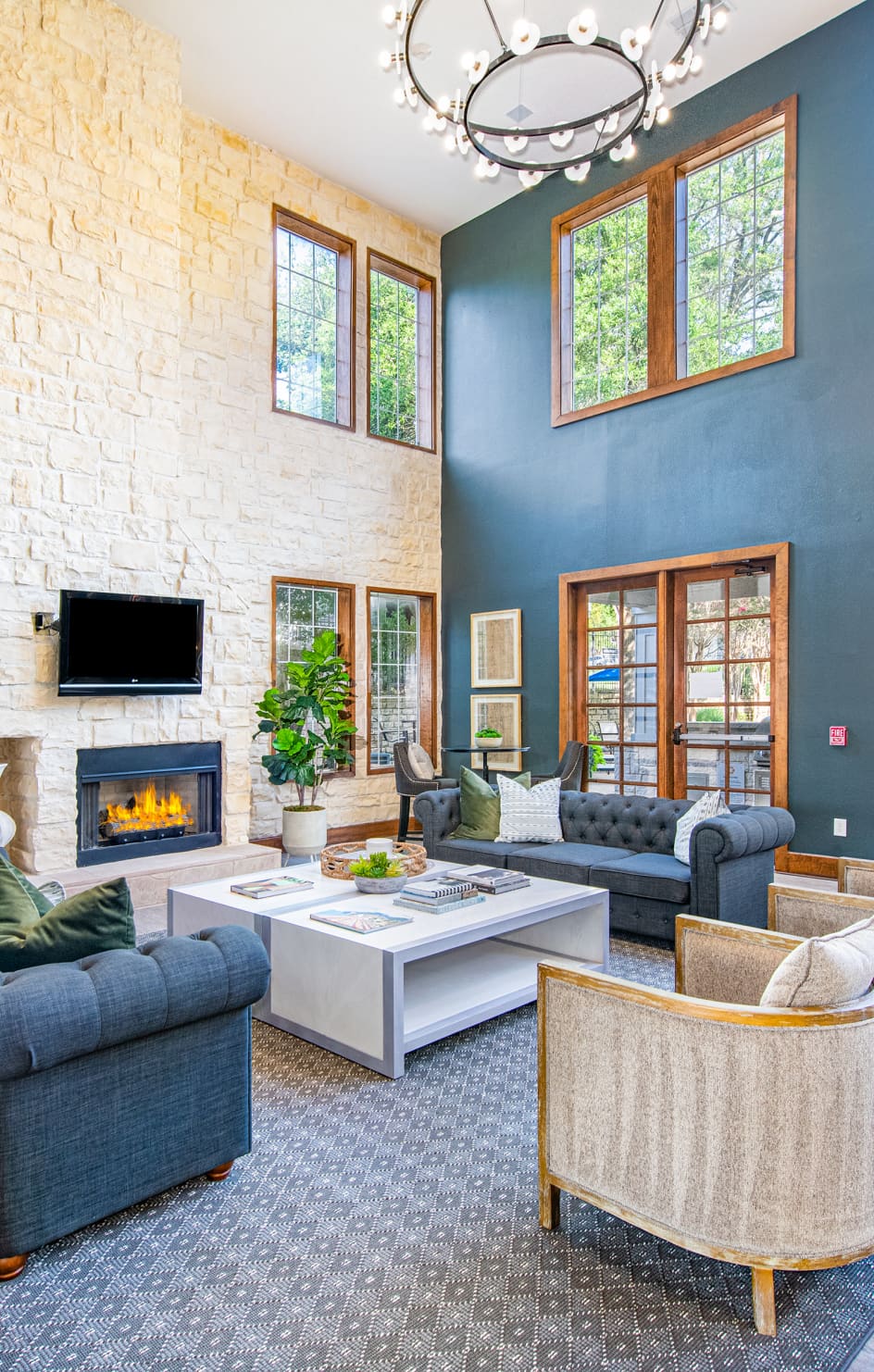 Clubhouse at Venue at Stonebridge Ranch luxury apartment homes in McKinney, TX
