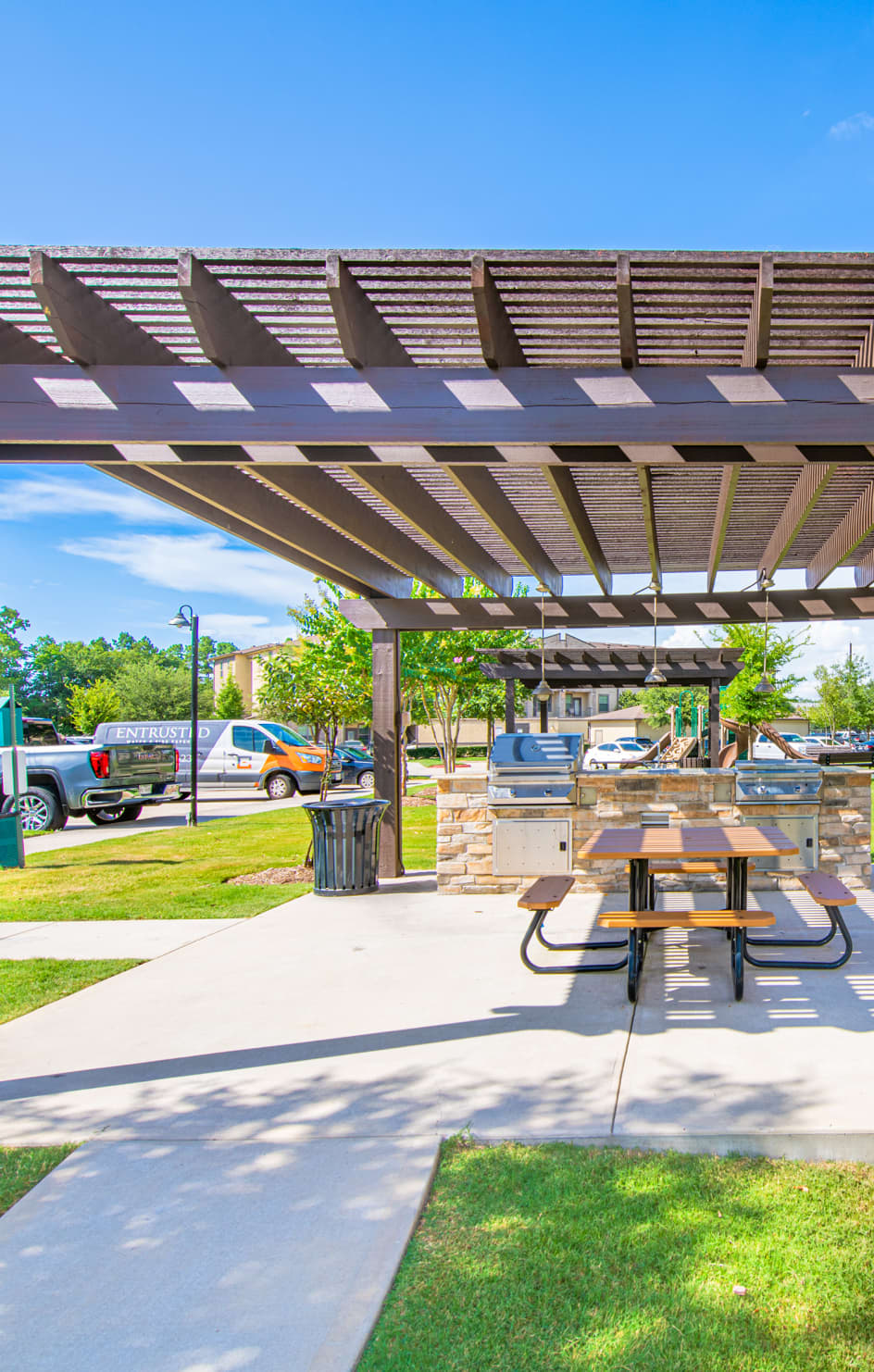 Grilling area at MAA Vintage Park luxury apartment homes in Houston, TX