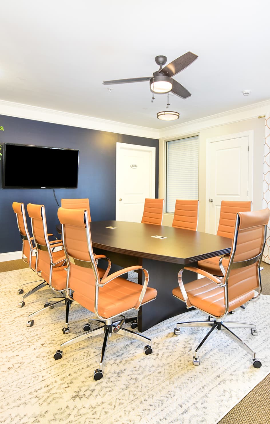 Conference room at Seasons at Celebrate Virginia luxury apartment homes in Fredericksburg, VA