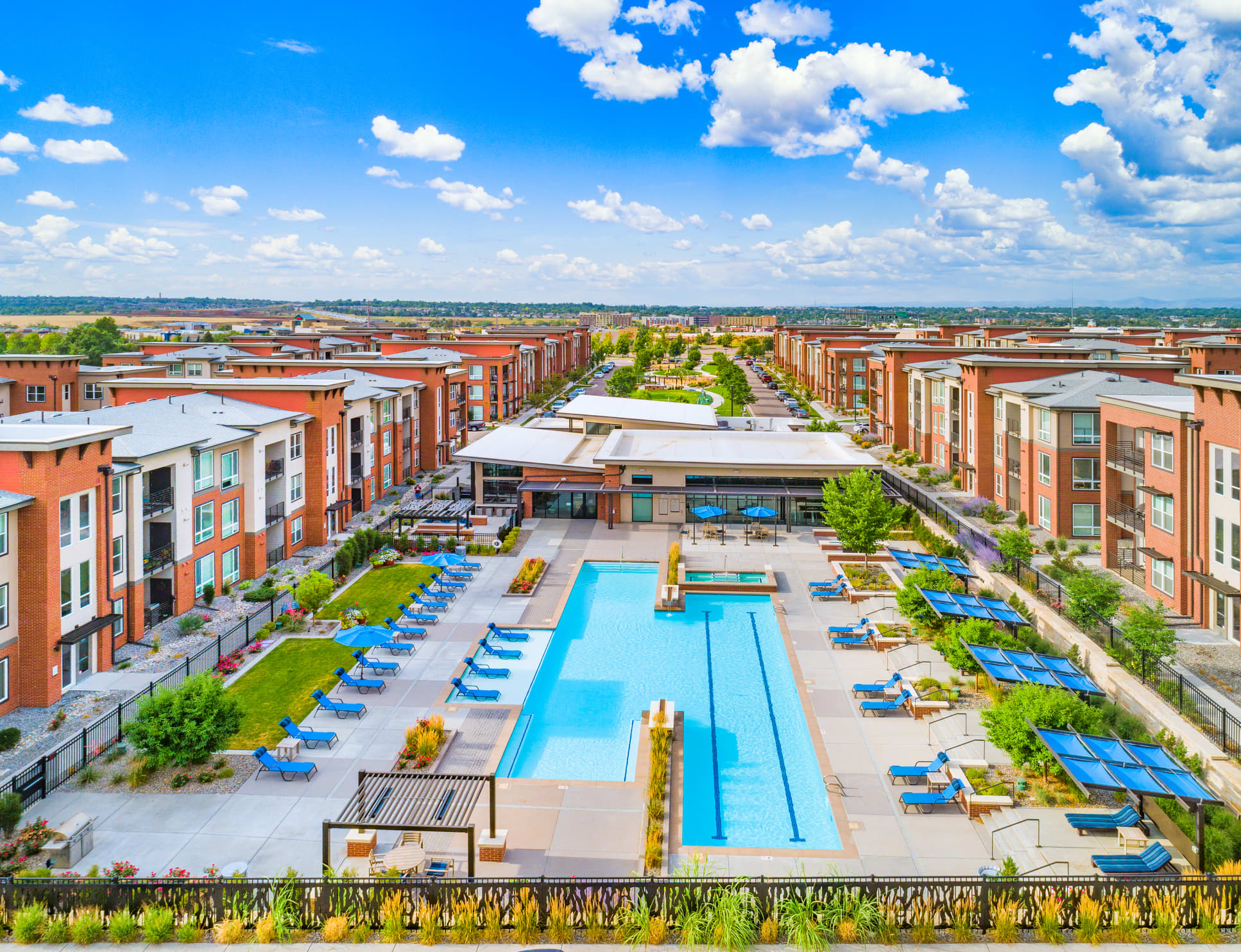 Pool at Sync36 luxury apartment homes in Westminster, CO