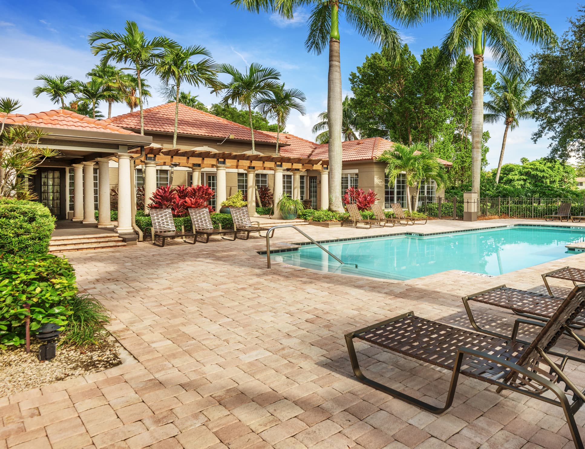 Pool at Preserve at Coral Square luxury apartment homes in Coral Springs, FL