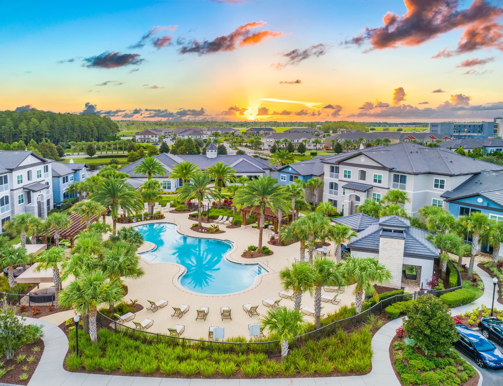 Pool at MAA Randal Lakes luxury apartment homes in Orlando, FL