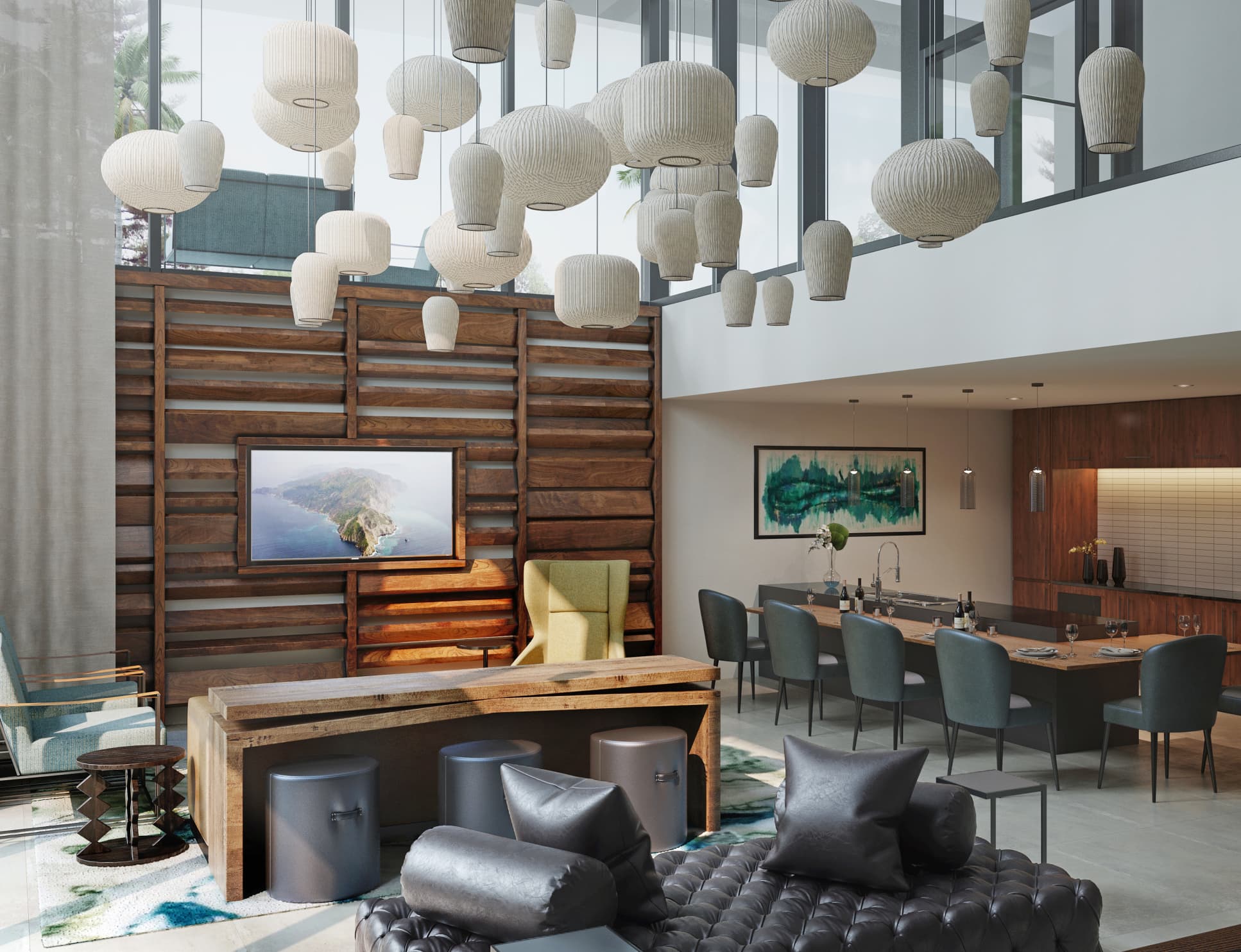 Lobby lounge at MAA Robinson in Orlando, Florida